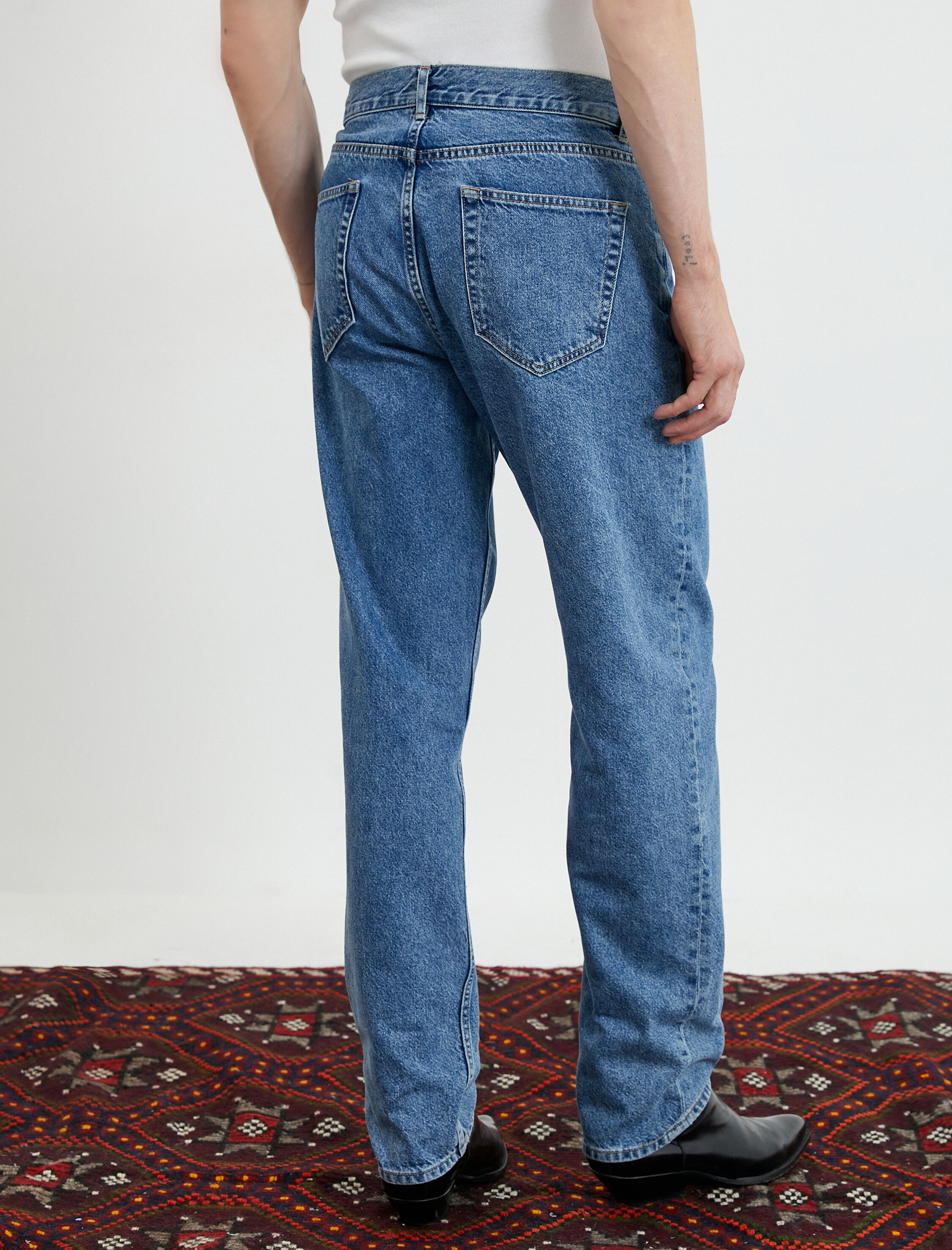   Straight Fit Boru Paça Kot Pantolon - Mark Jean