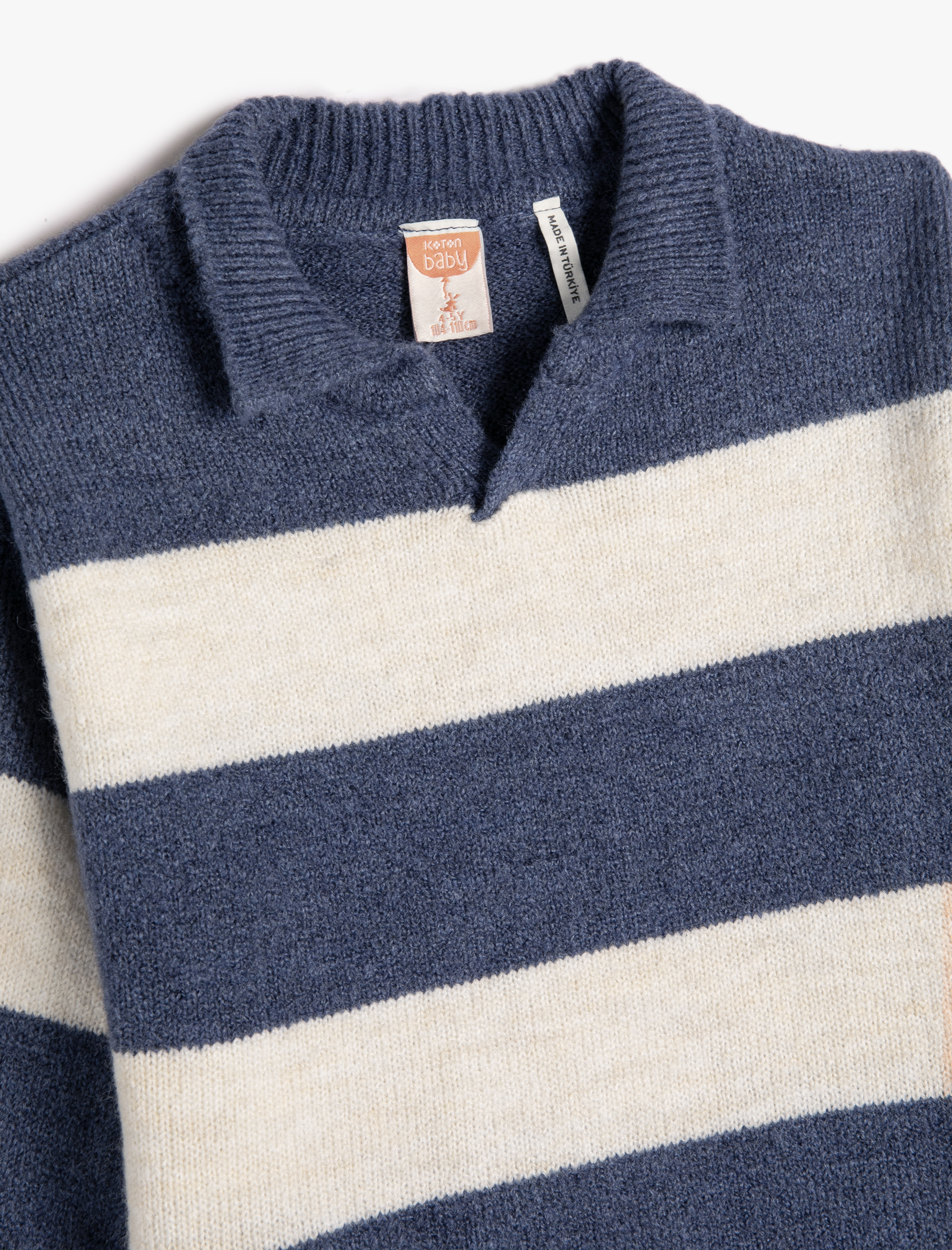  Erkek Bebek Kazak Polo Yaka Uzun Kollu Yumuşak Dokulu