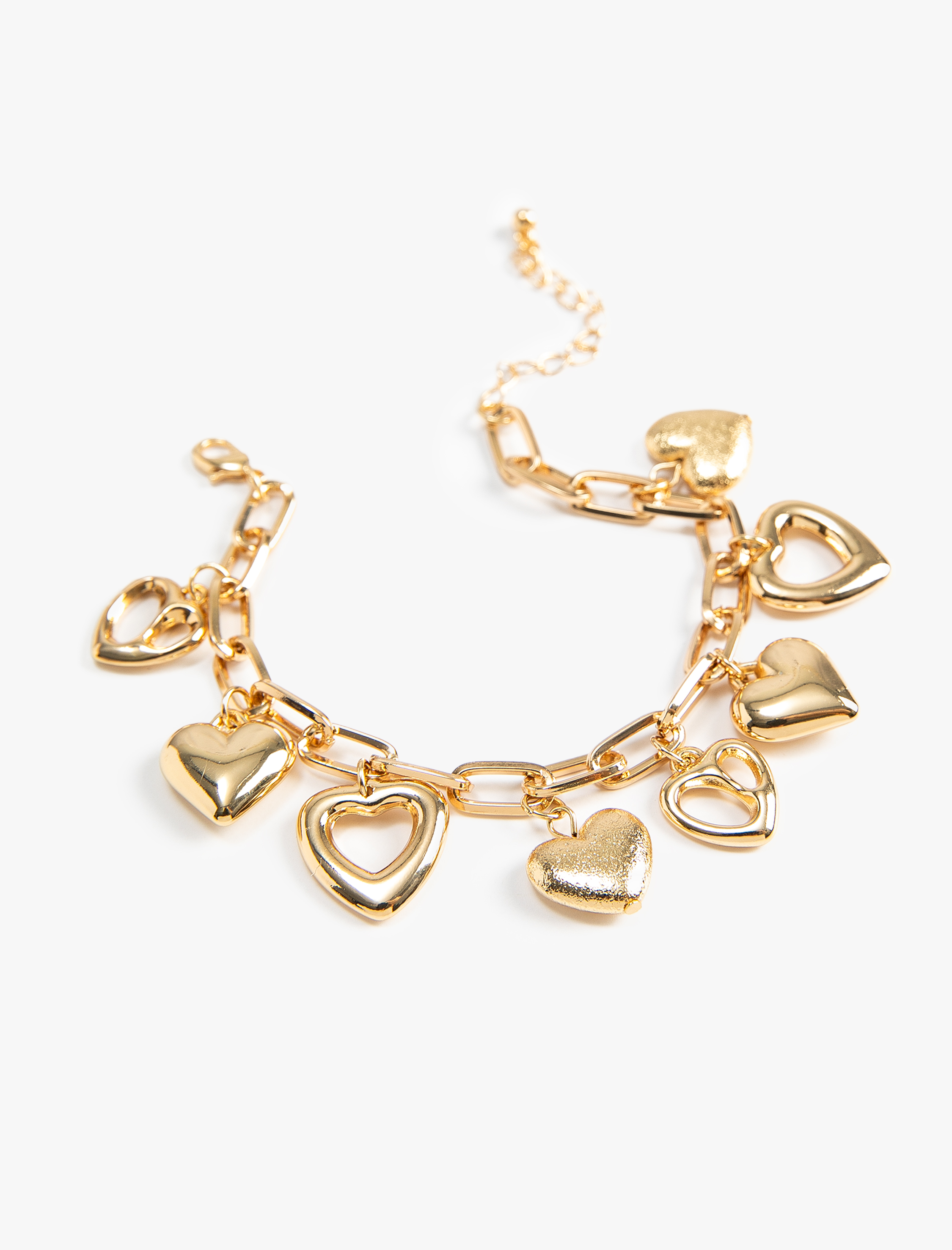  Kadın Bileklik Kalpli Charm Detaylı