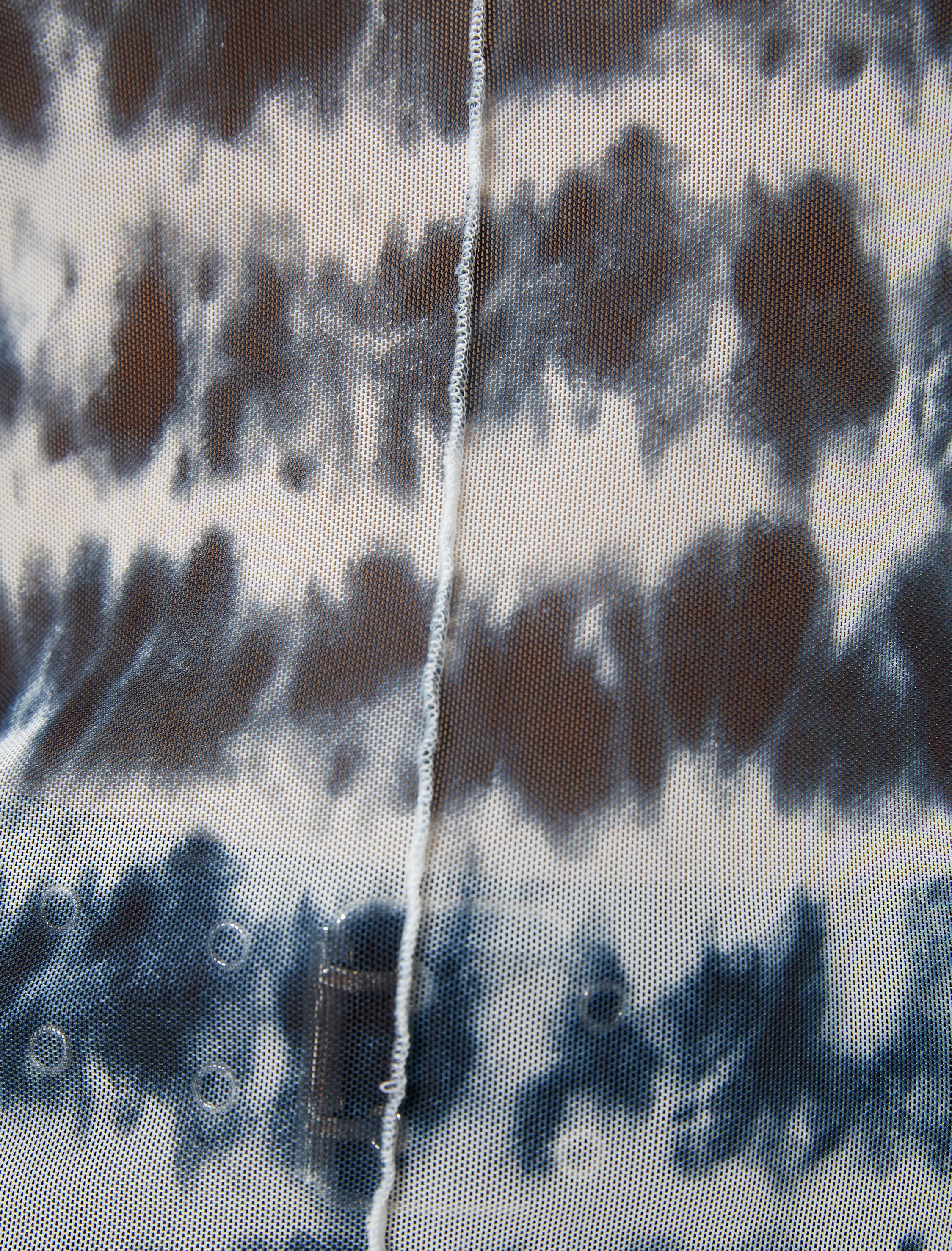   Uzun Kollu Tişört Batik Desenli Slim Fit