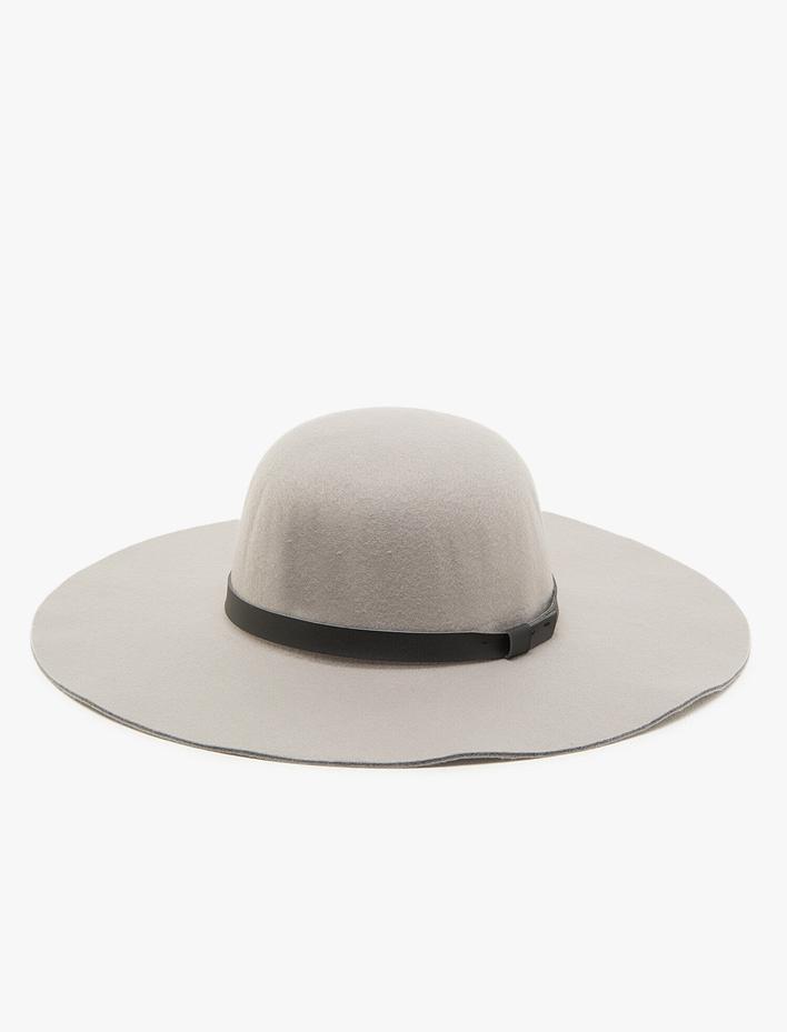 Kadın Deri Detaylı Şapka