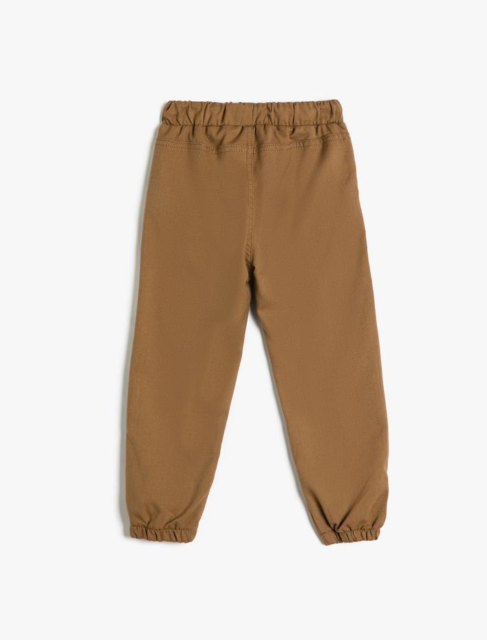 Erkek Çocuk Basic  Jogger Kargo Pantolon Beli Bağlamalı Cepli
