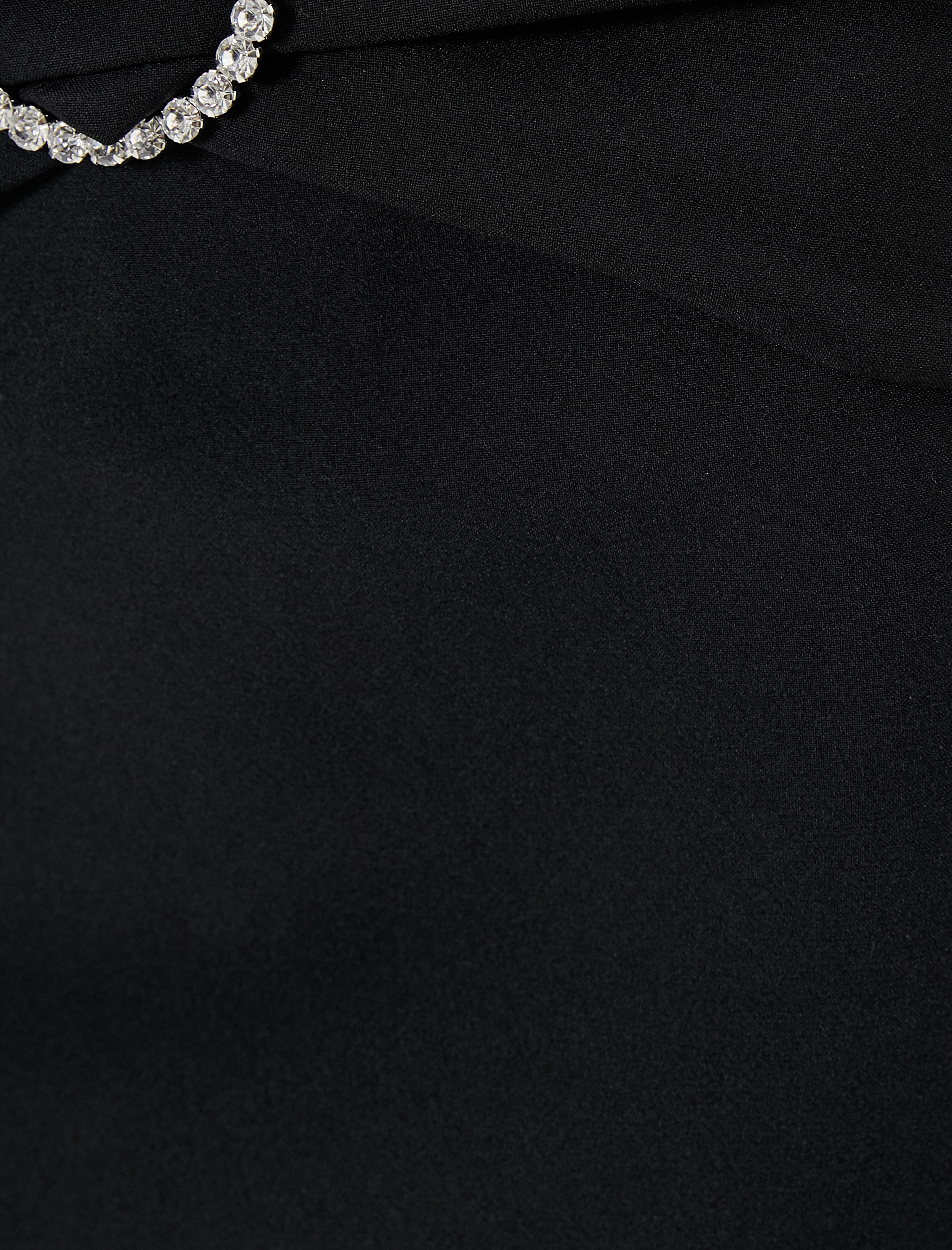   Fiyonklu Taşlı Tokalı Mini Etek