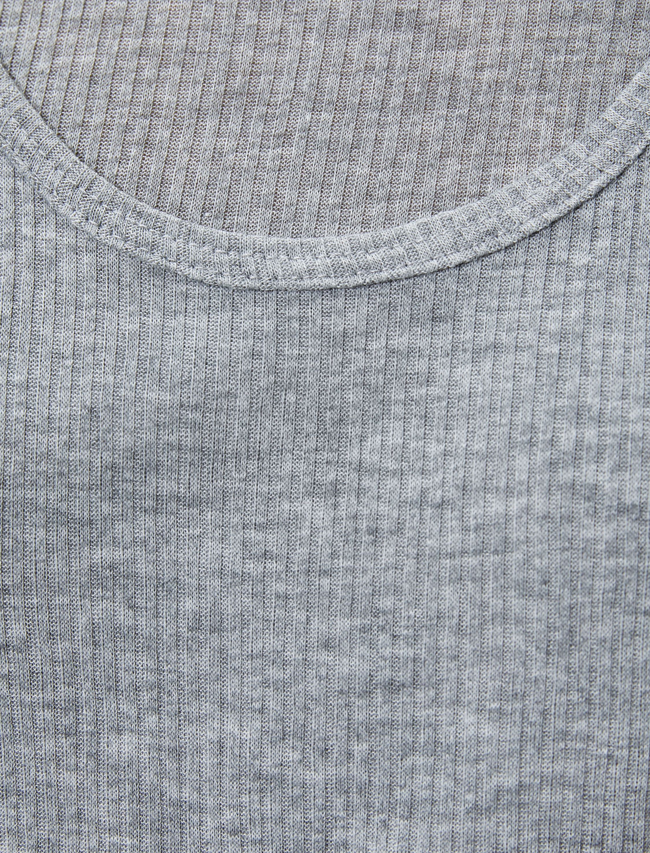   Uzun Kollu Tişört Bisiklet Yaka Çift Parça Görünümlü