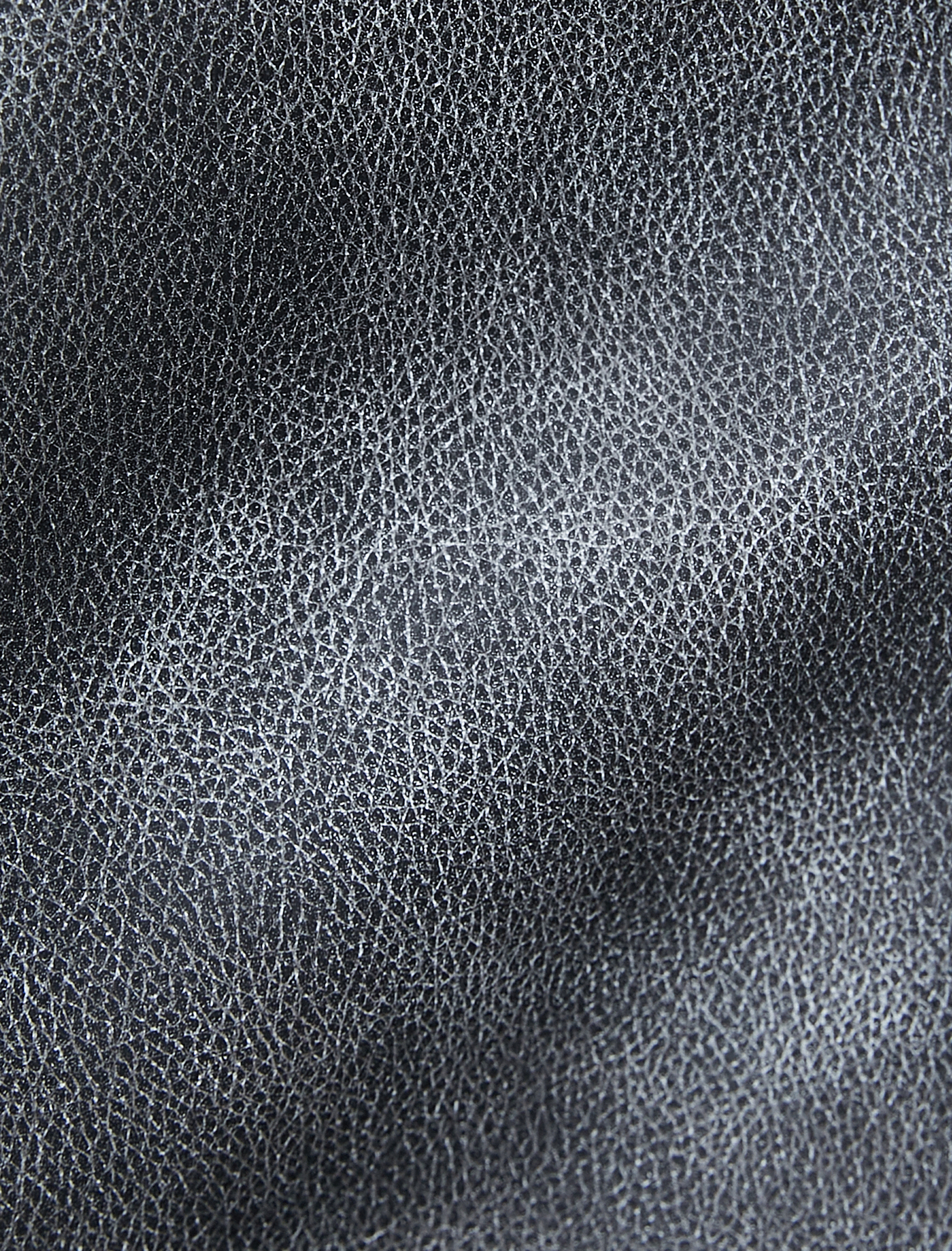   Suni Deri Etek Mini Fermuarlı Cep Detaylı