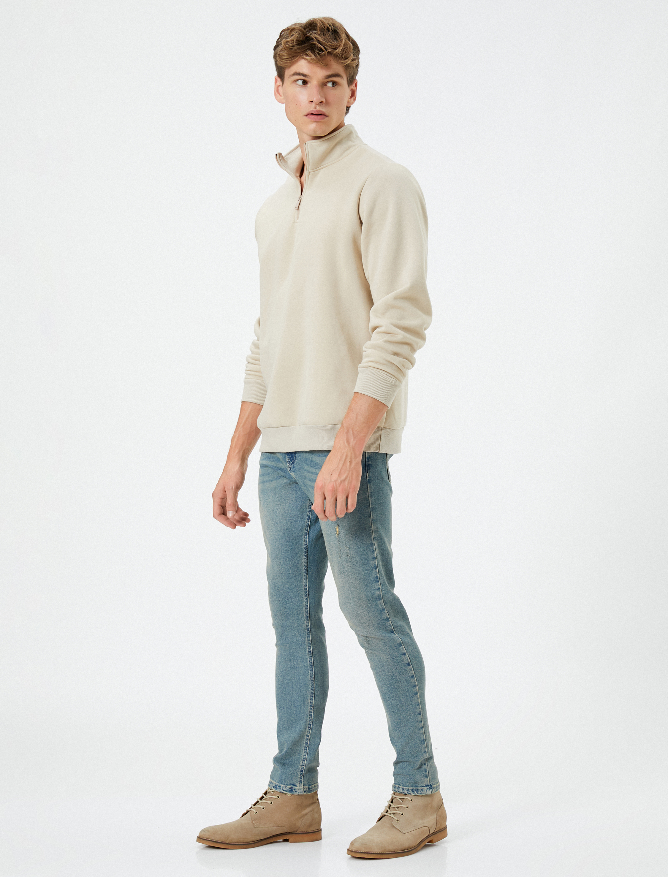 Super Skinny Fit Yırtık Kot Pantolon - Justin Jean