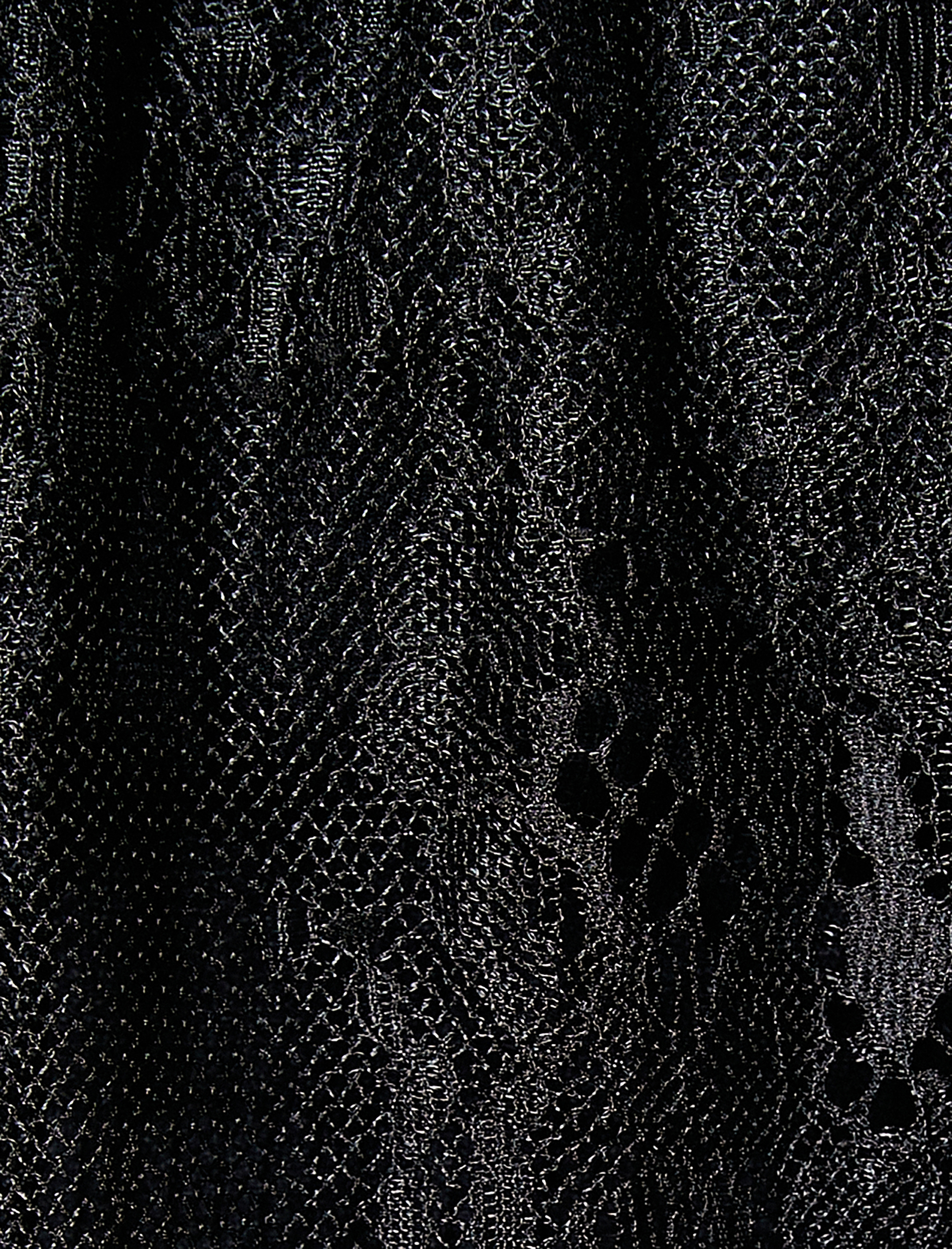   Dantelli Bluz Dik Yaka Fırfırlı Balon Kollu Transparan