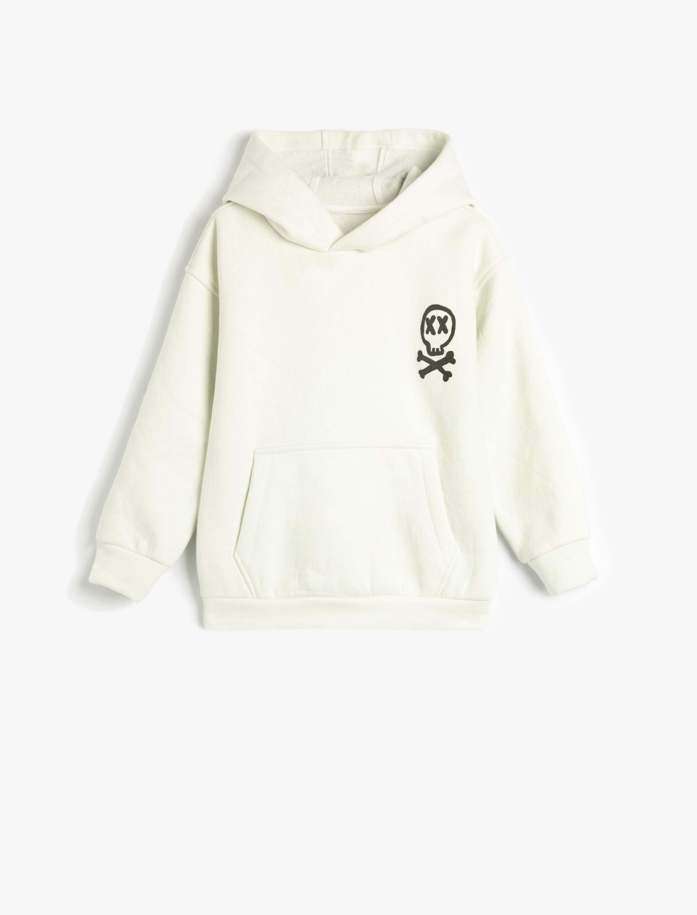 Erkek Çocuk Basic Kapşonlu Sweatshirt Kanguru Cepli Pamuklu Şardonlu