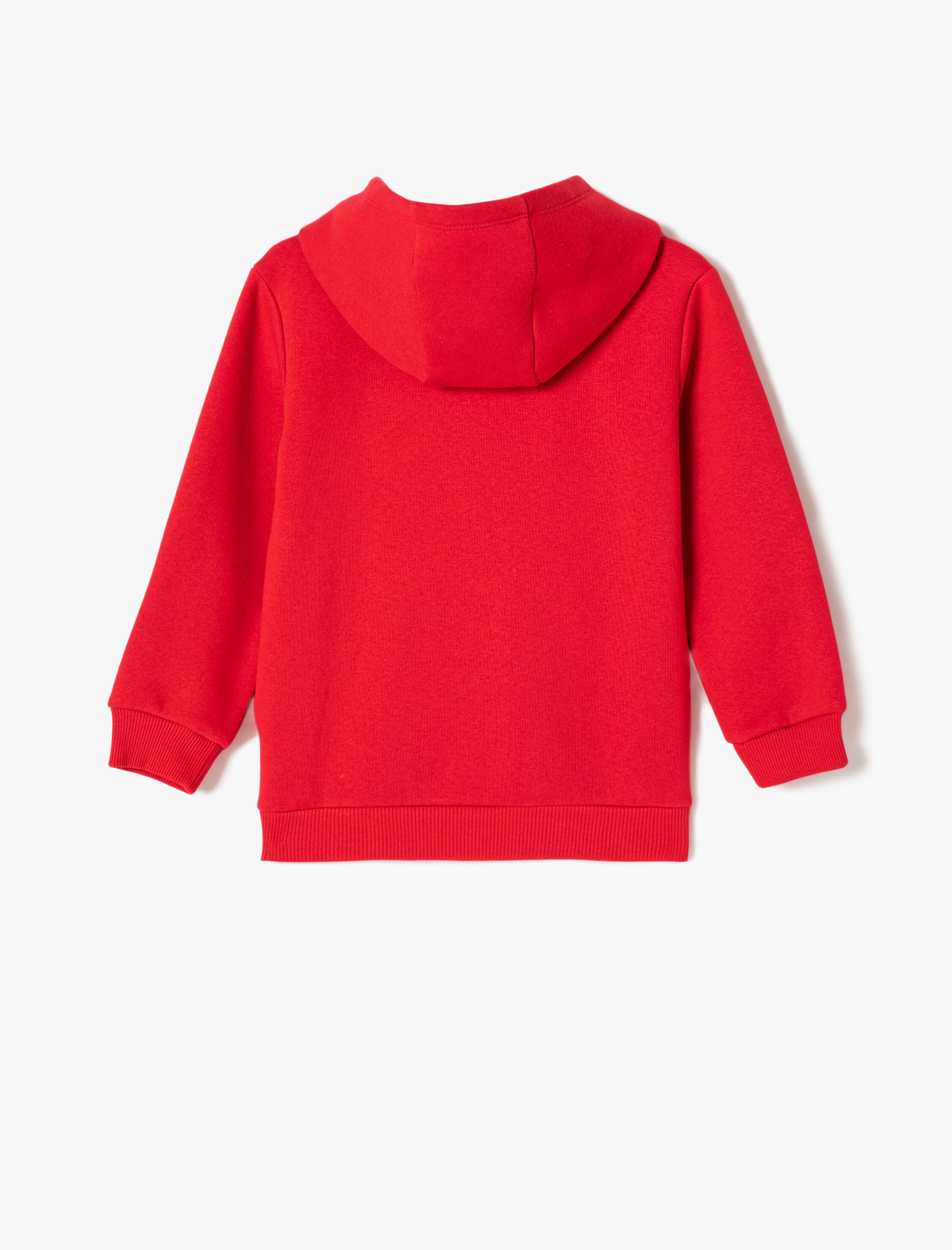  Erkek Çocuk Basic Kapşonlu Sweatshirt Kanguru Cepli Pamuk Karışımlı Şardonlu