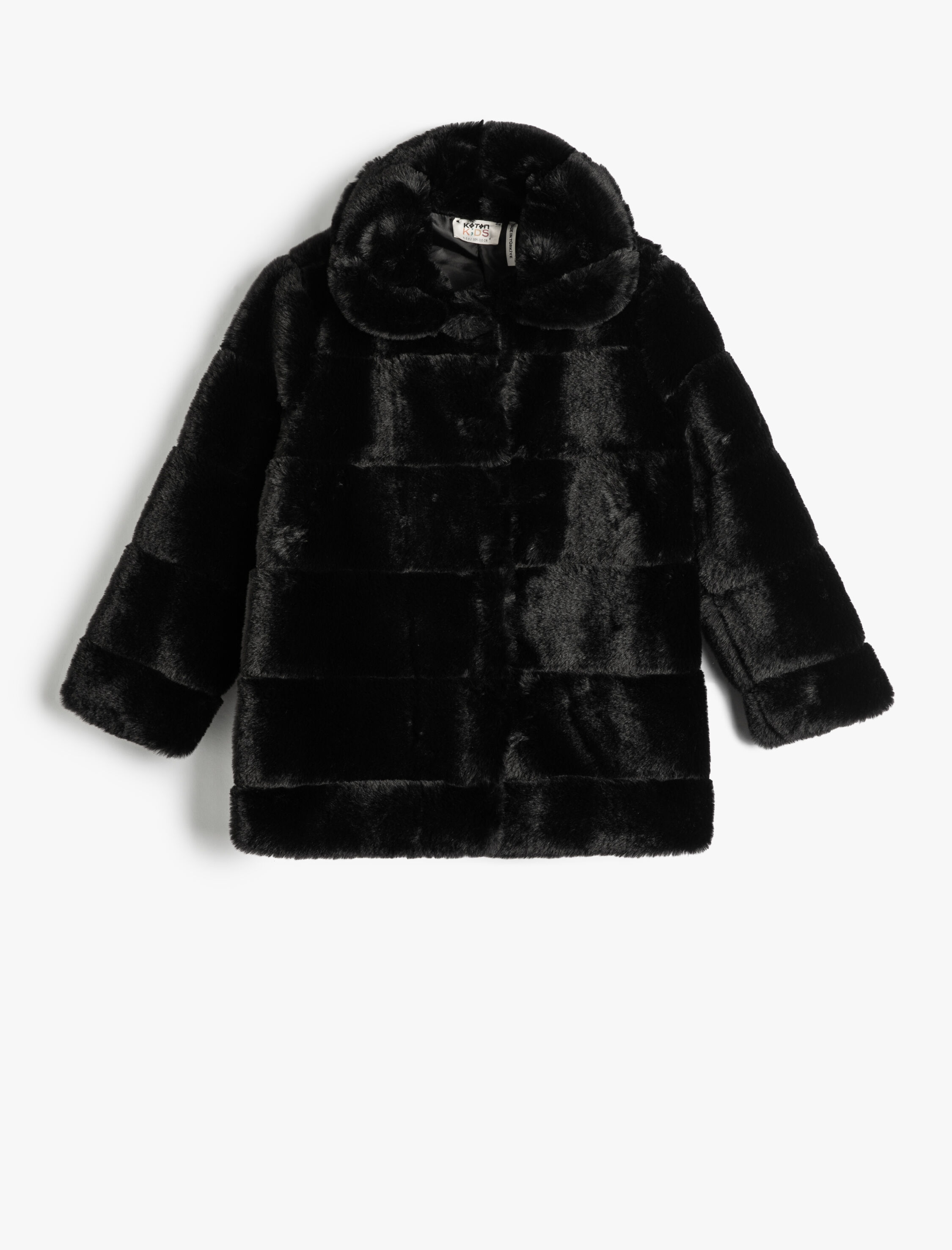  Kız Çocuk Peluş Mont Pamuk Astarlı Çıtçıt Kapamalı