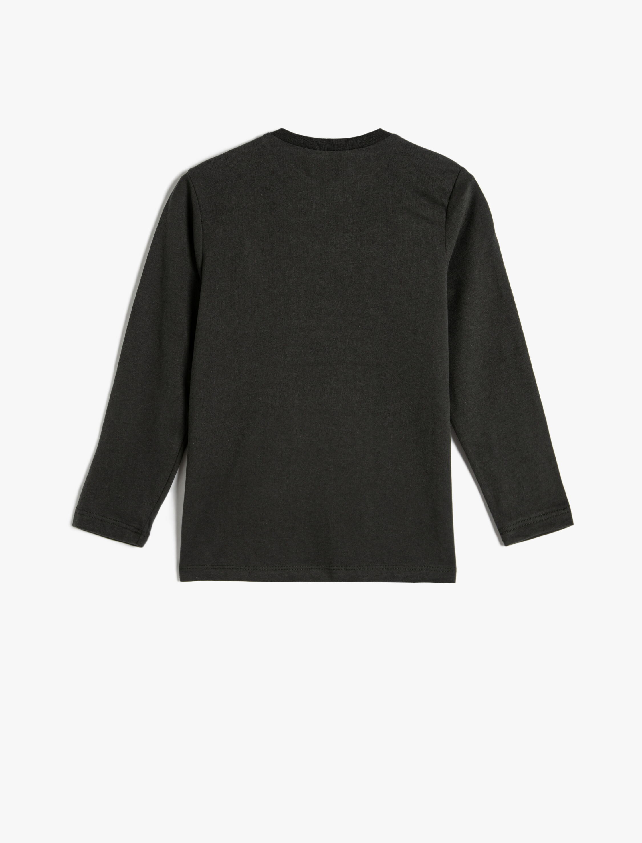  Erkek Çocuk Tişört Dinozor Baskılı Uzun Kollu Pullu Payetli Bisiklet Yaka Pamuklu