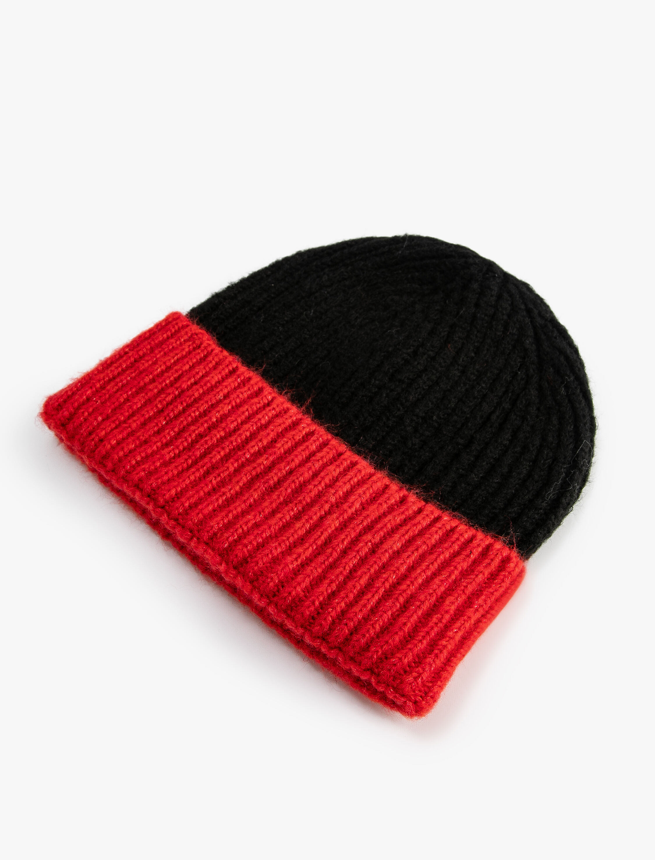 Kadın Lastikli Örgü Bere Renk Bloklu