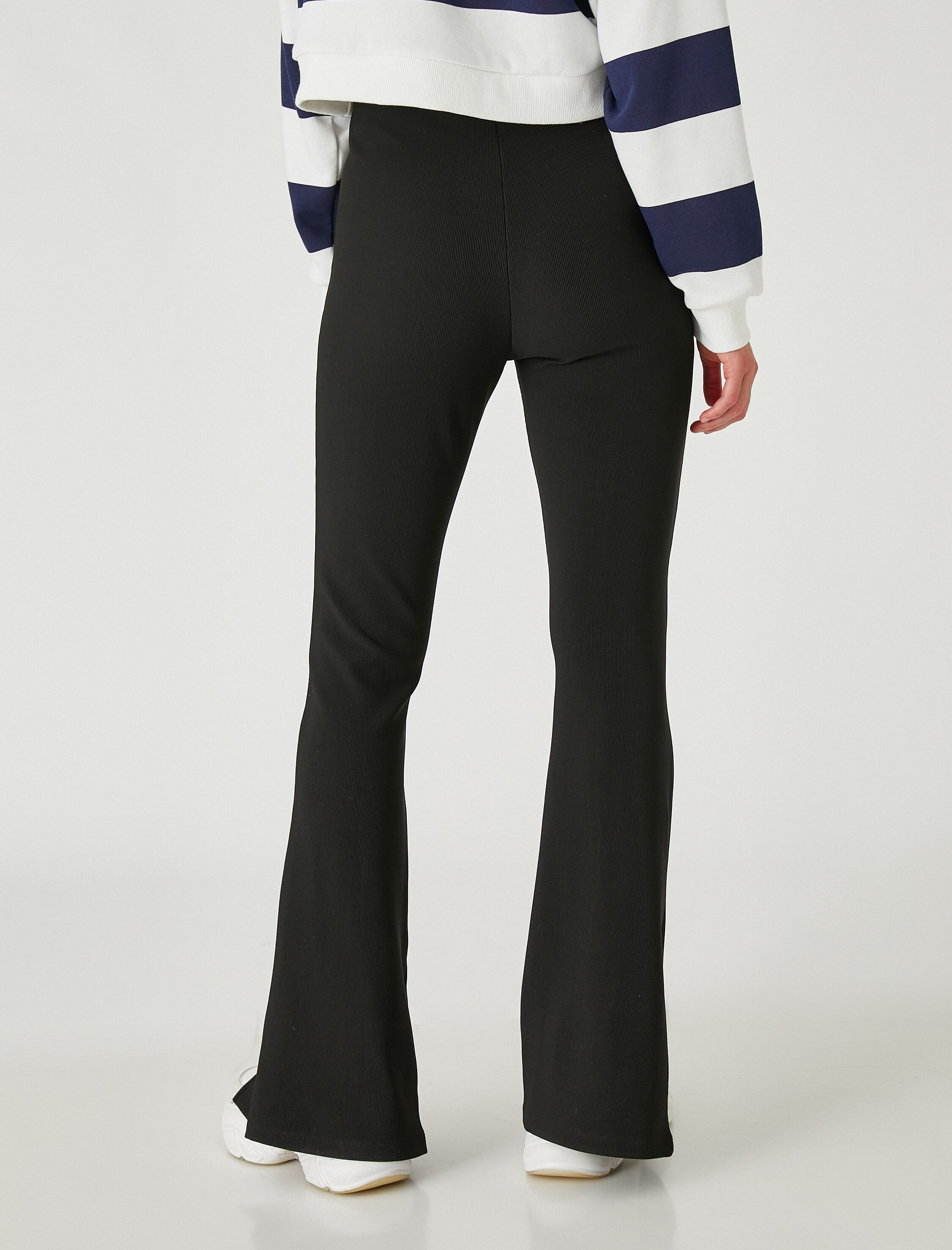   Yüksek Bel Yırtmaçlı Pantolon