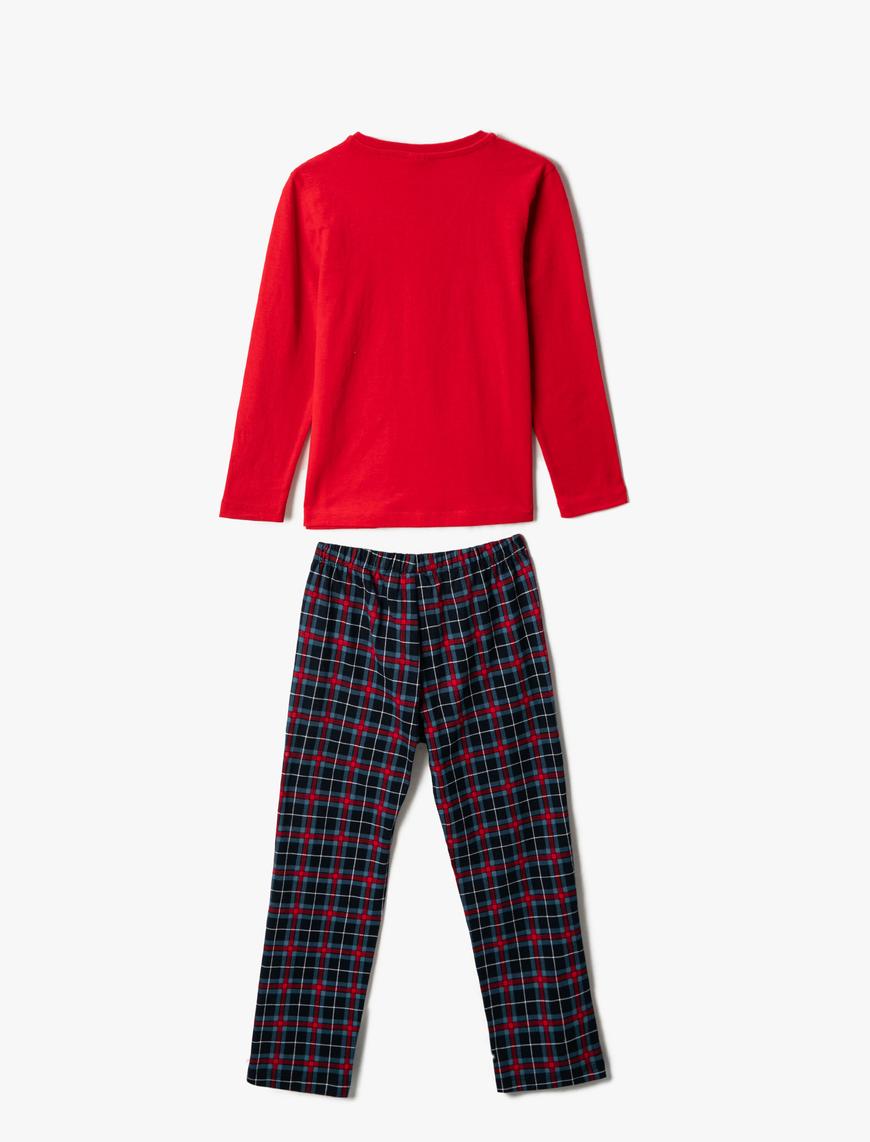   Kışlık Pijama Takımı Snoopy Baskılı Lisanslı 2 Parça