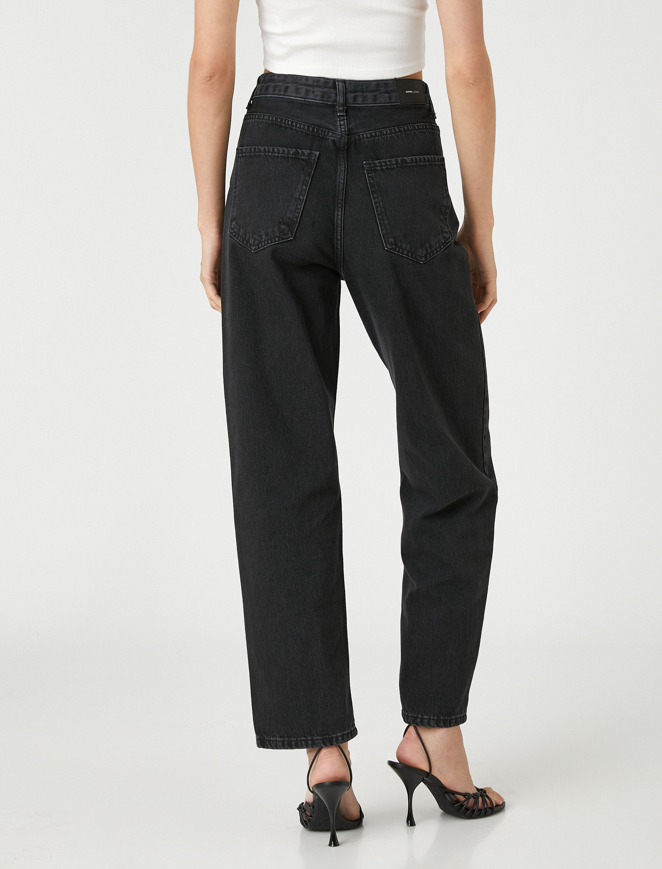   Düz Paça Straight Jean Kot Pantolon Normal Kesim Yüksek Bel - Eve Jean