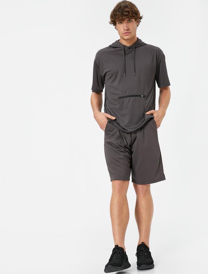  Spor Şort Beli Bağcıklı Cepli