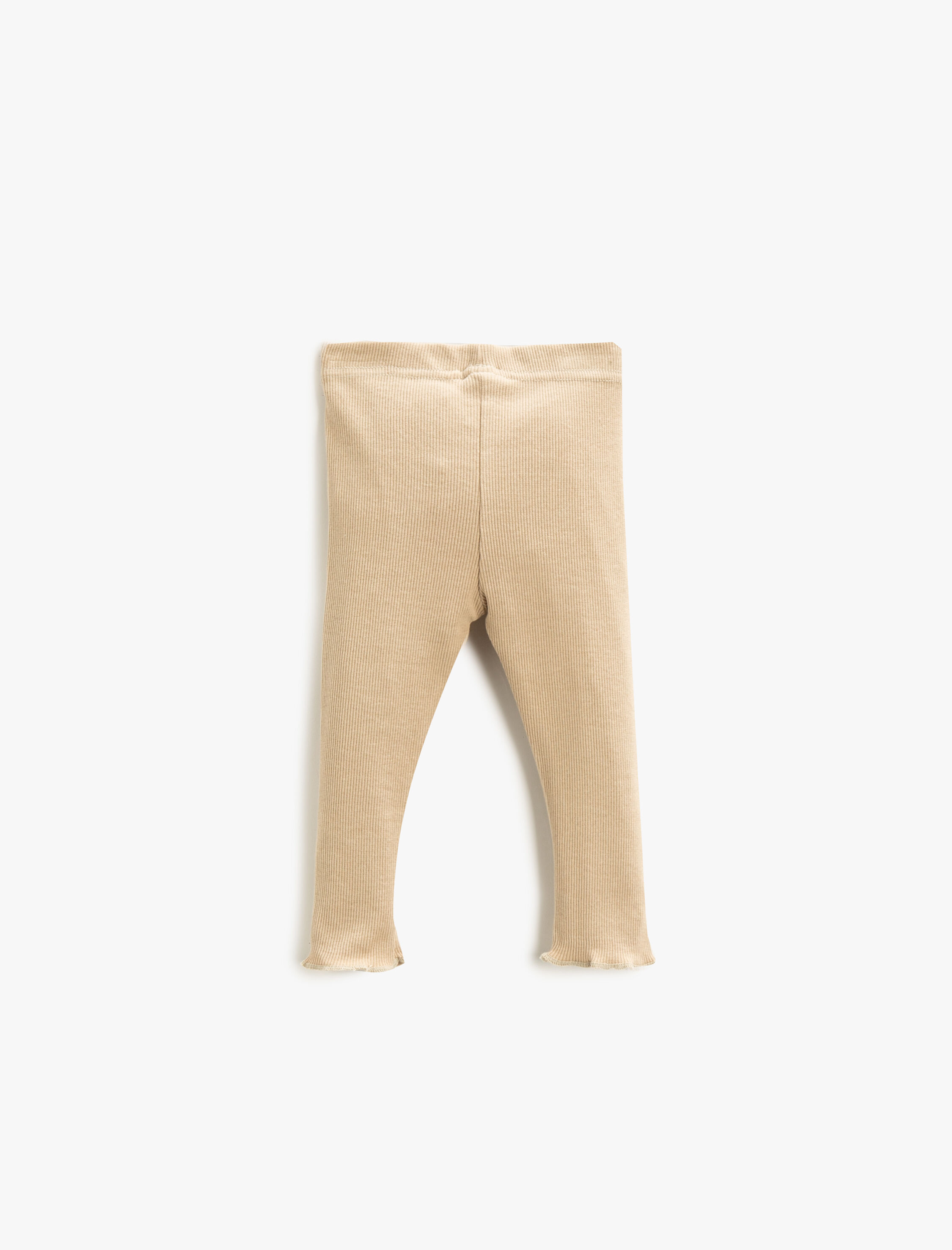  Kız Bebek Basic Ribanalı Pamuklu Tayt Beli Lastikli