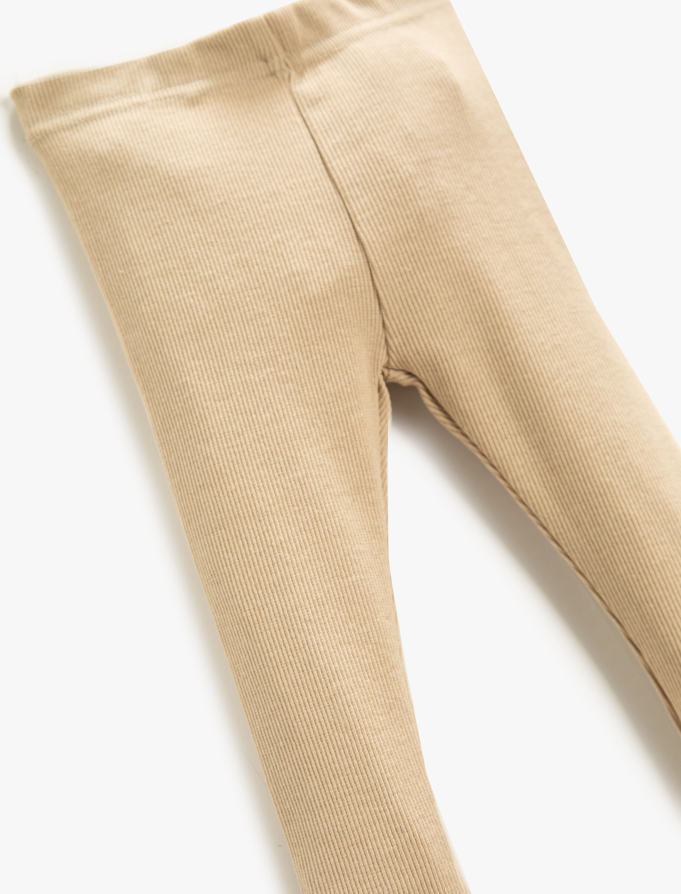  Kız Bebek Basic Ribanalı Pamuklu Tayt Beli Lastikli