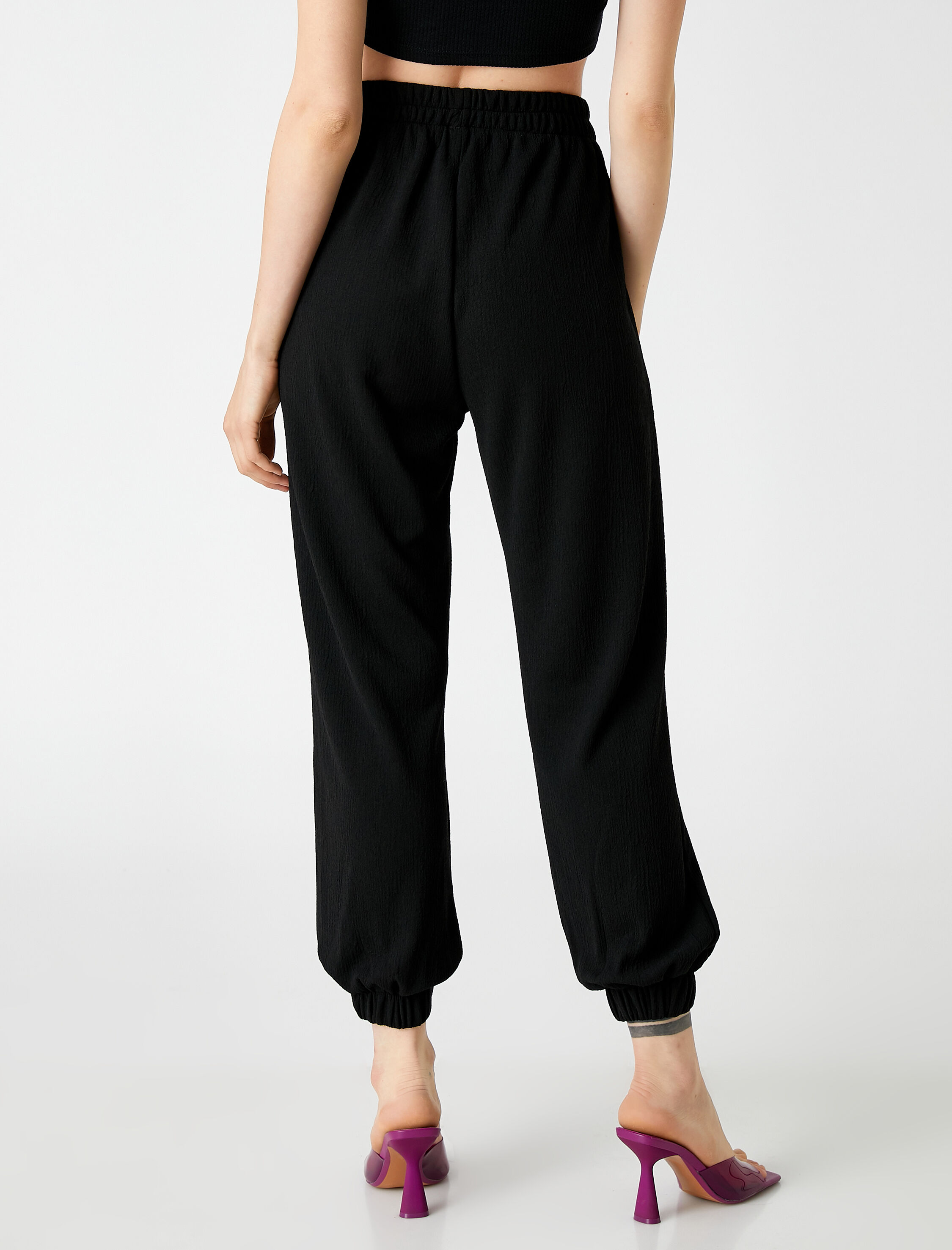   Jogger Pantolon Beli Lastikli Cepli