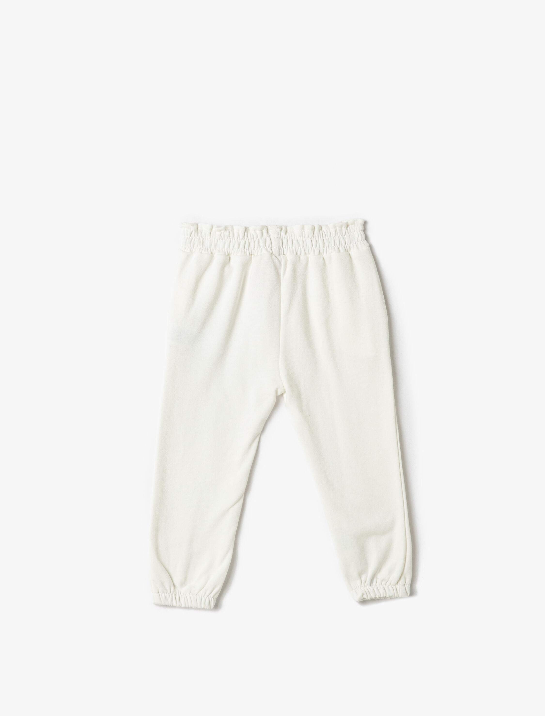  Kız Bebek Basic Pamuklu Jogger Eşofman Altı Beli Lastikli