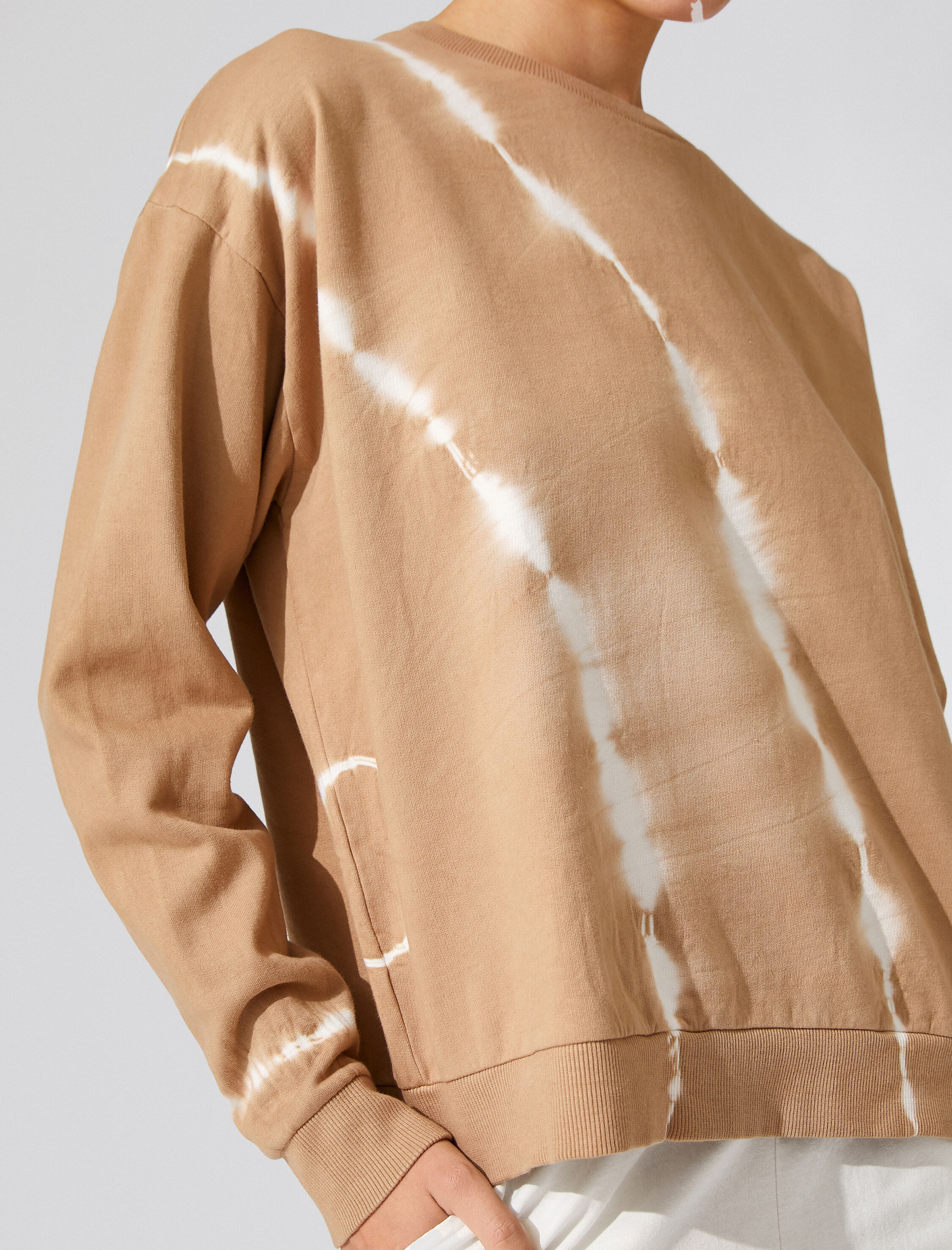 Batik Desenli Yoga Sweatshirt Pamuklu