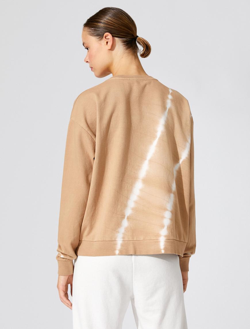   Batik Desenli Yoga Sweatshirt Pamuklu