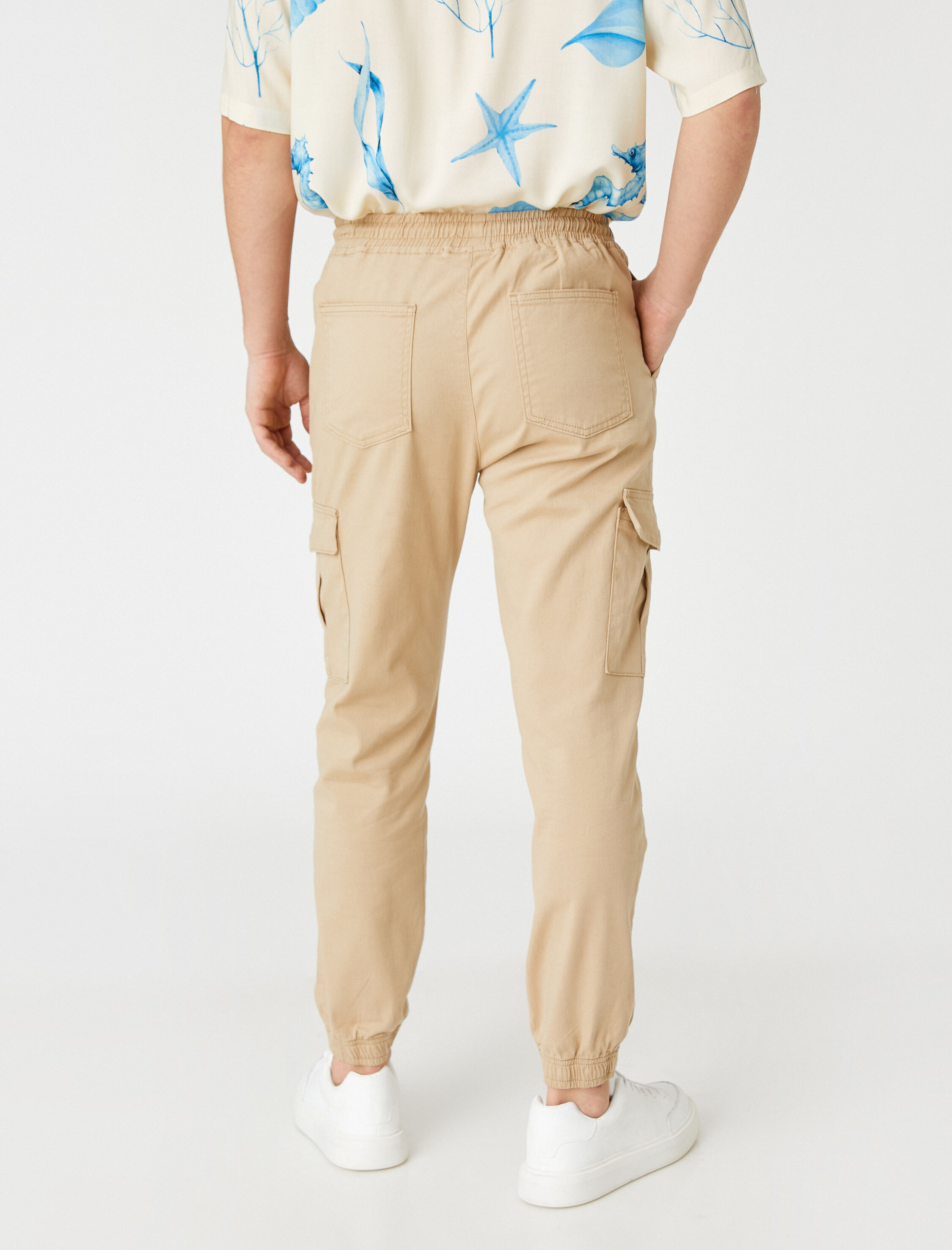 Jogger Kargo Pantolon Beli Bağcıklı Cep Detaylı