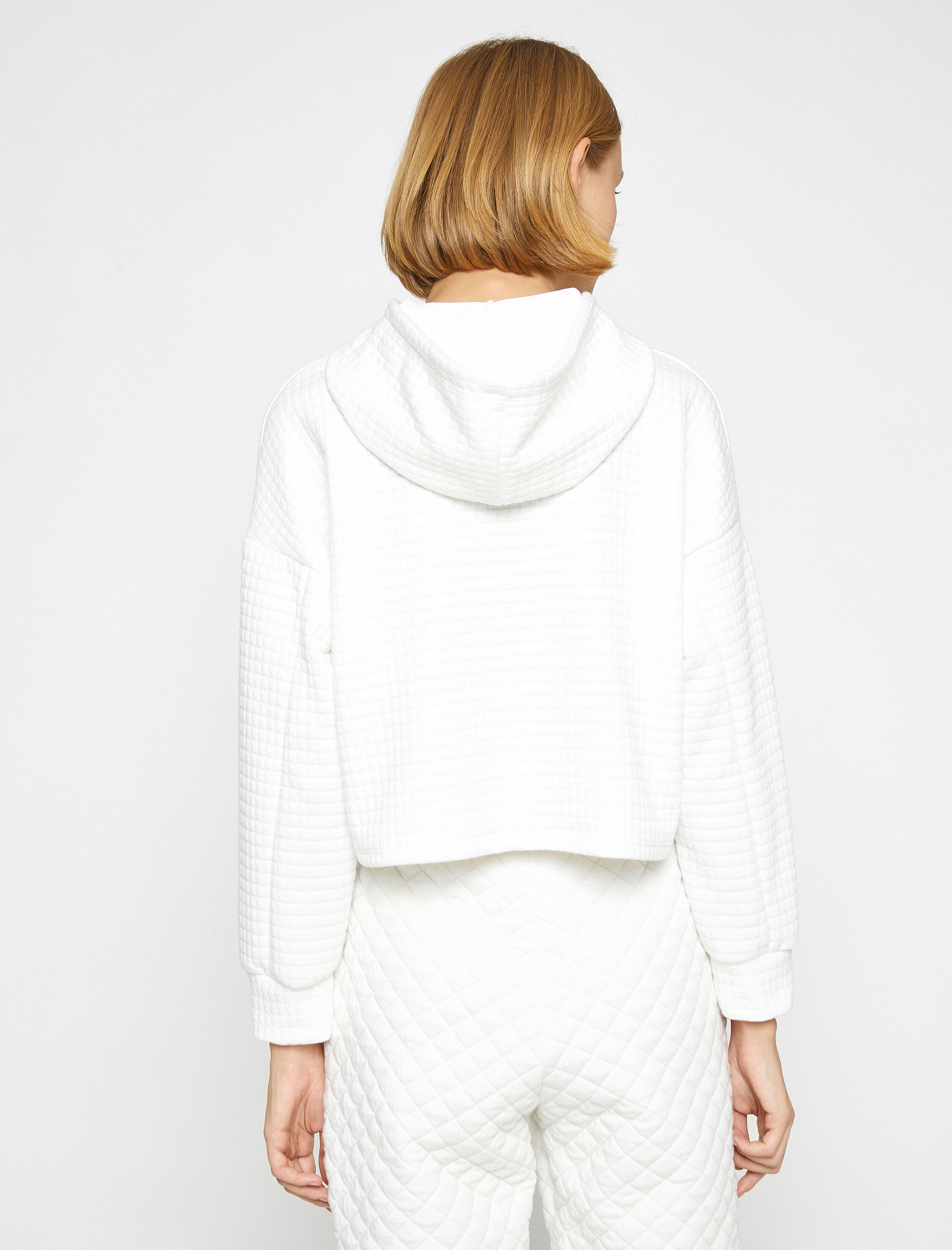 Kapüşonlu Pijama Üstü İşlemeli