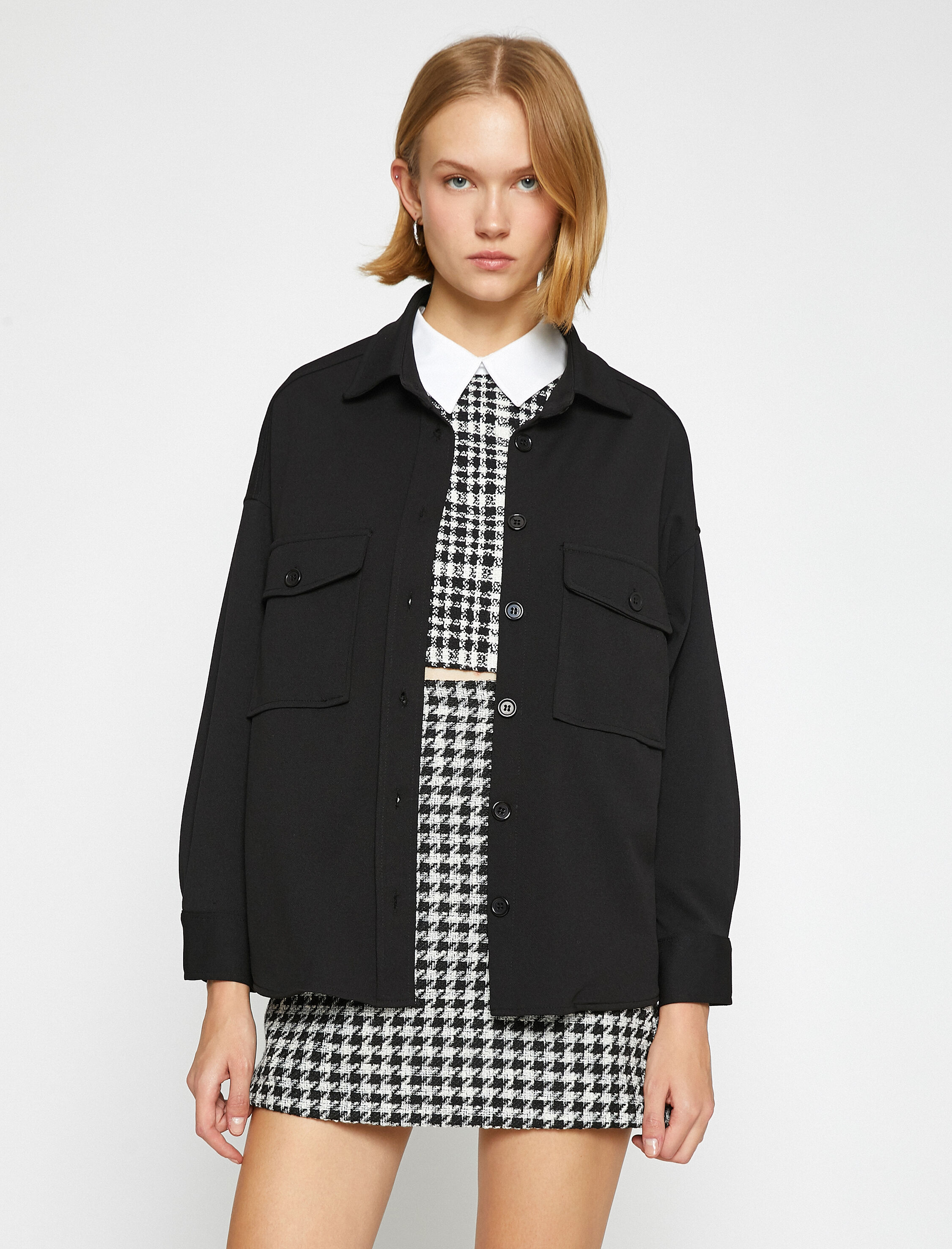   Düğmeli Cepli Shacket