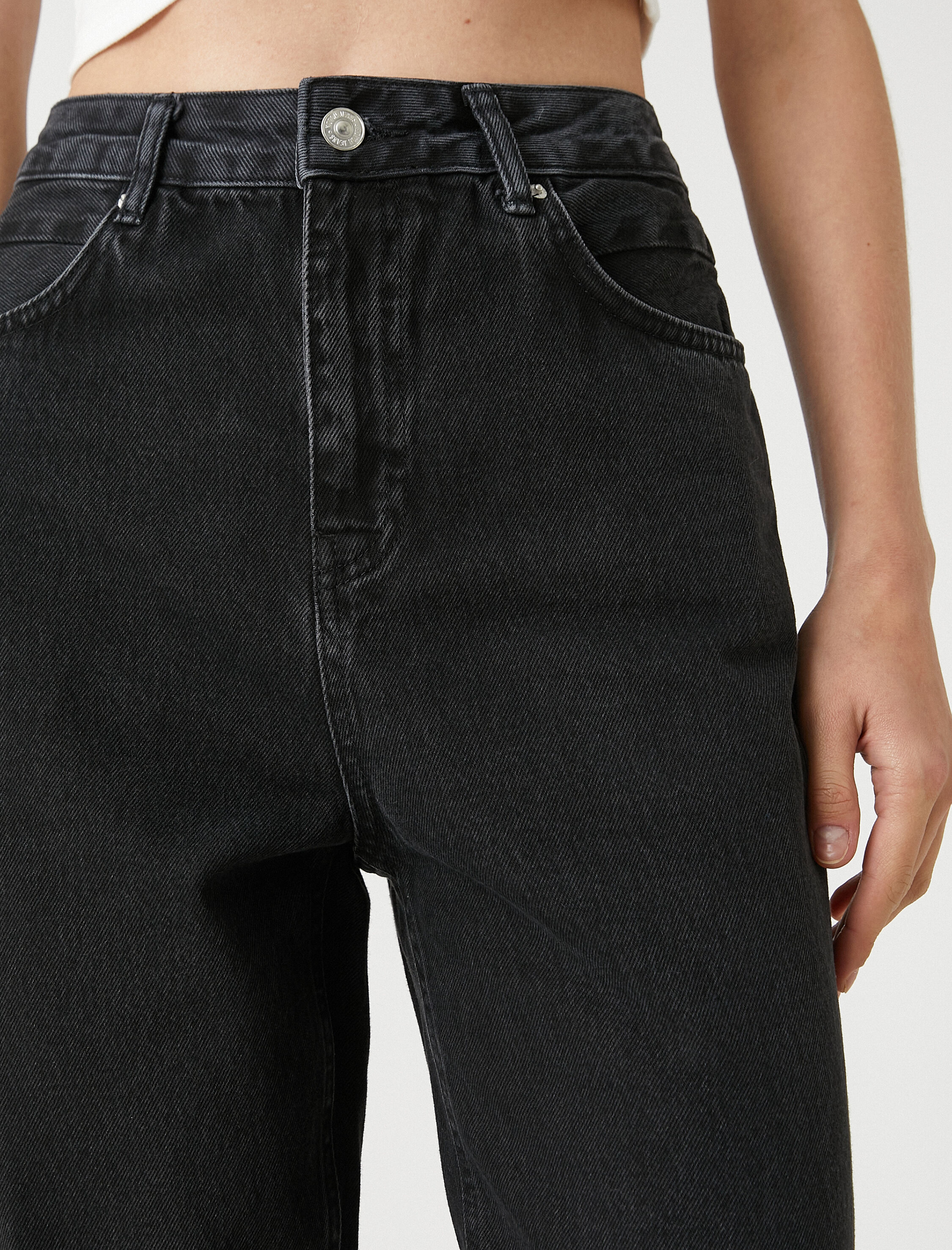   Düz Paça Straight Jean Kot Pantolon Normal Kesim Yüksek Bel - Eve Jean