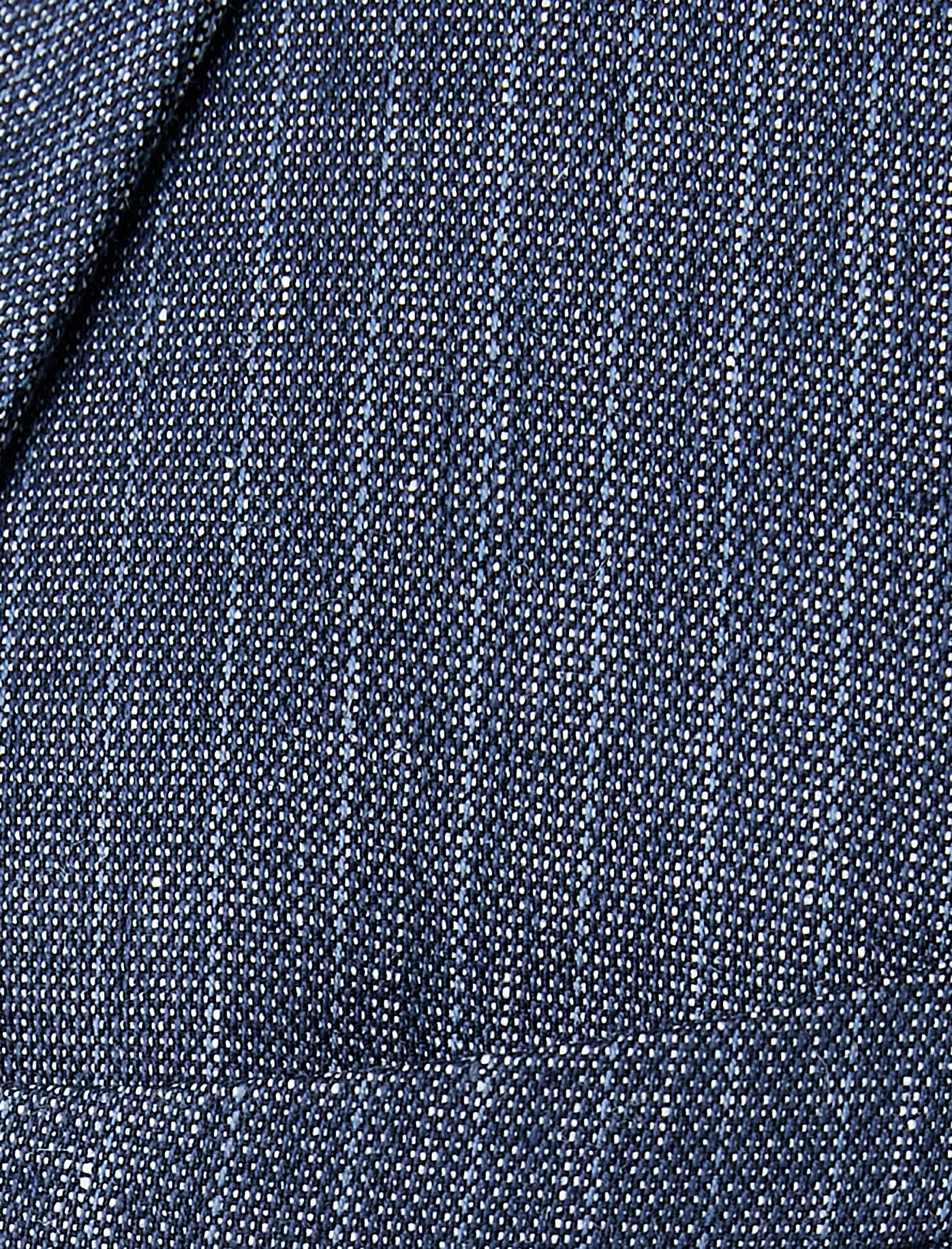 Yazlık Ceket Keten Blazer Düğme Detaylı Çizgili Cepli