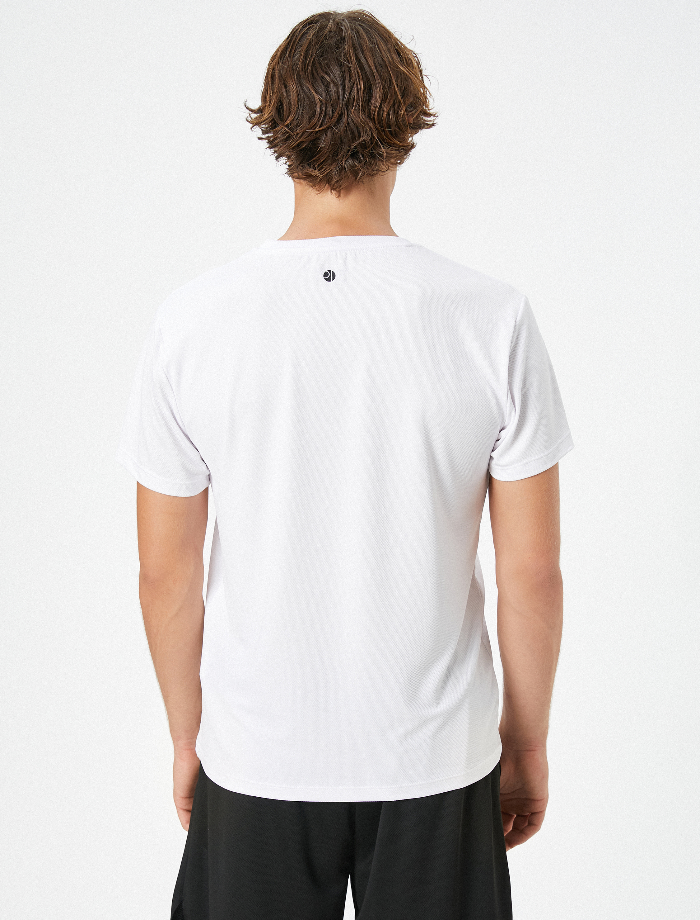   Spor Tişört Slogan Baskılı Bisiklet Yaka Kısa Kollu