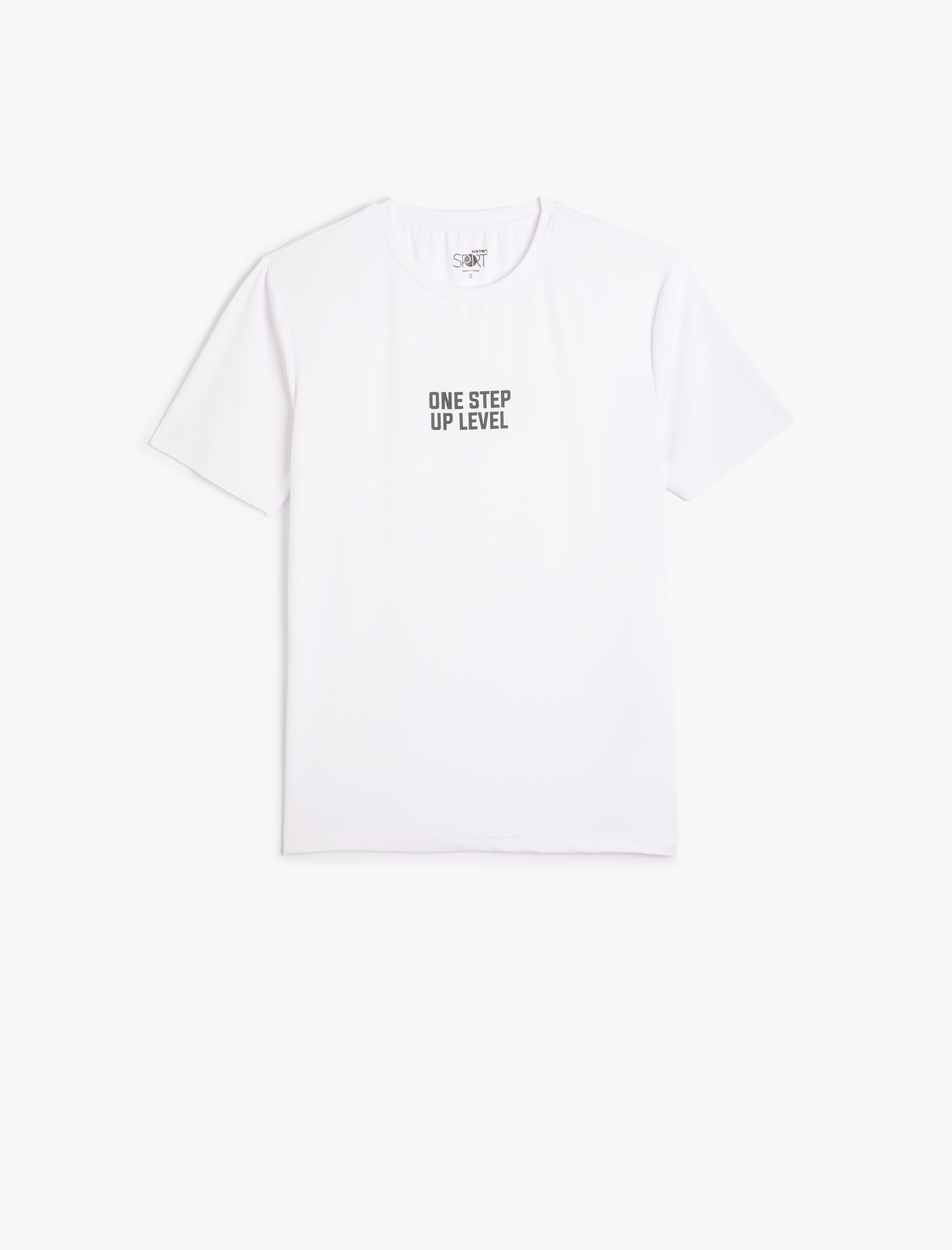   Spor Tişört Slogan Baskılı Bisiklet Yaka Kısa Kollu