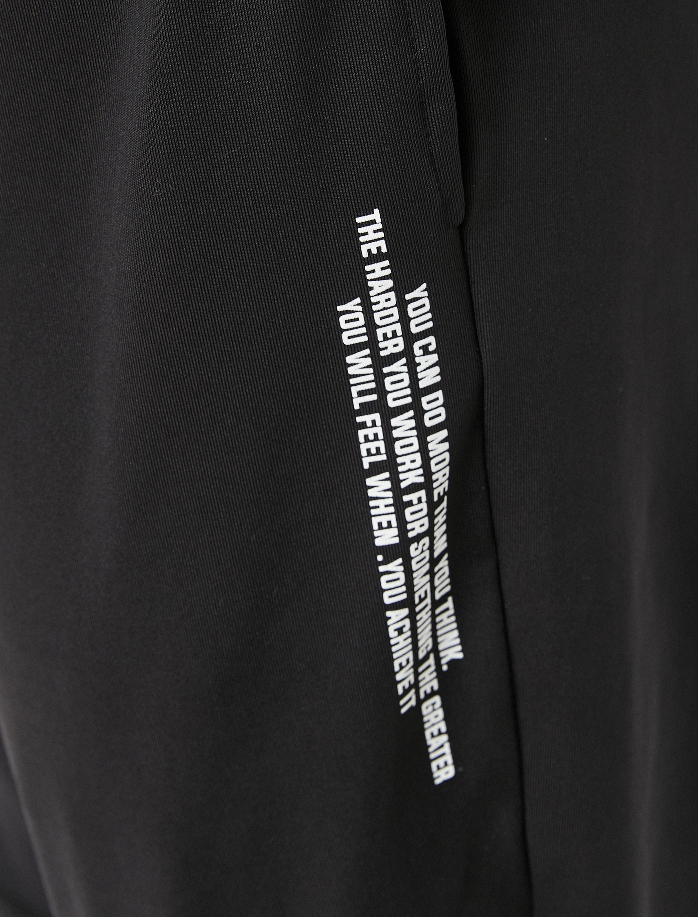   Jogger Eşofman Altı Beli Bağcıklı Slogan Baskılı Cepli