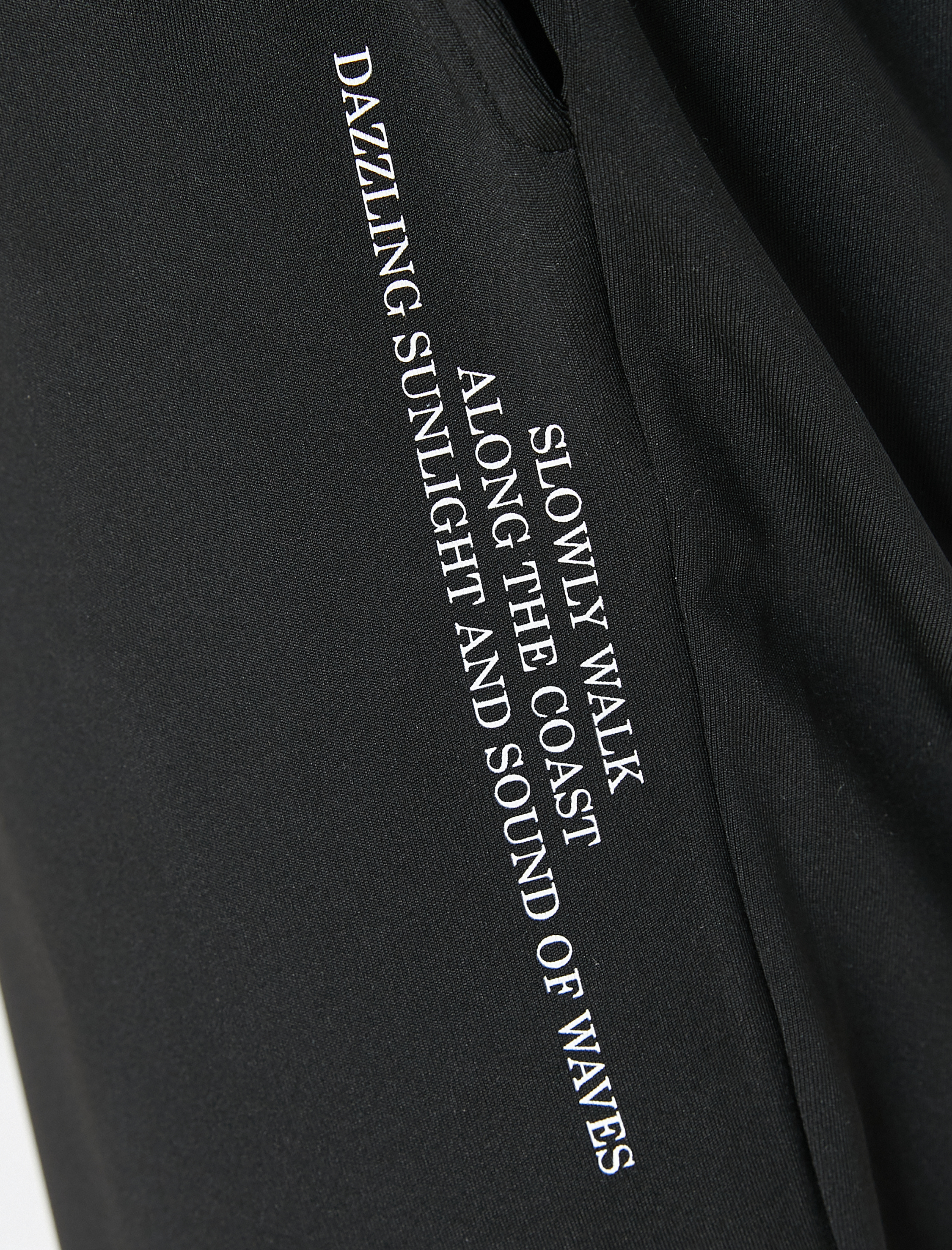   Jogger Eşofman Altı Slogan Baskılı Beli Bağcıklı Cepli