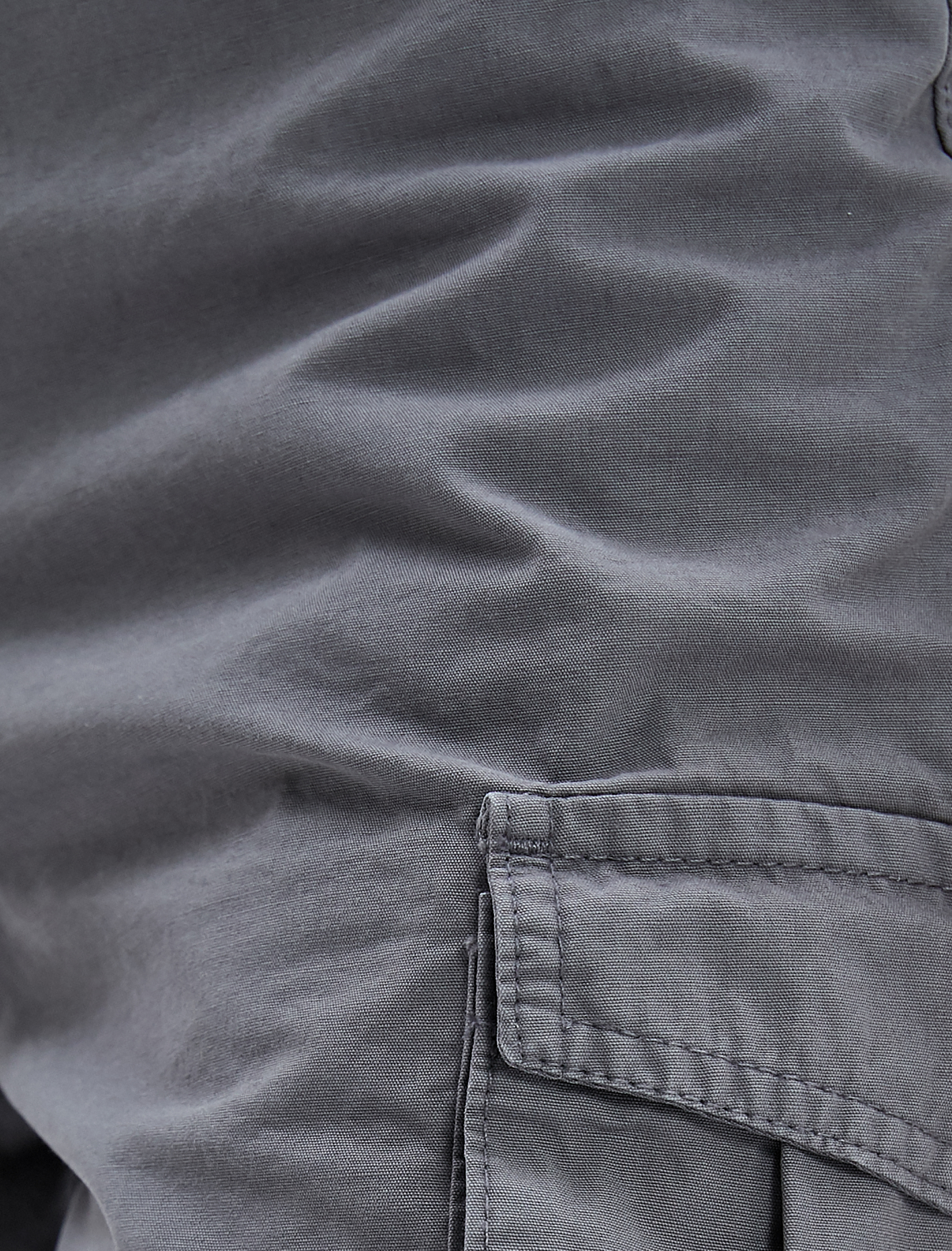   Kargo Pantolon Yüksek Bel Düz Uzun Kesim Cepli Katlı Pamuklu - Nora Jean