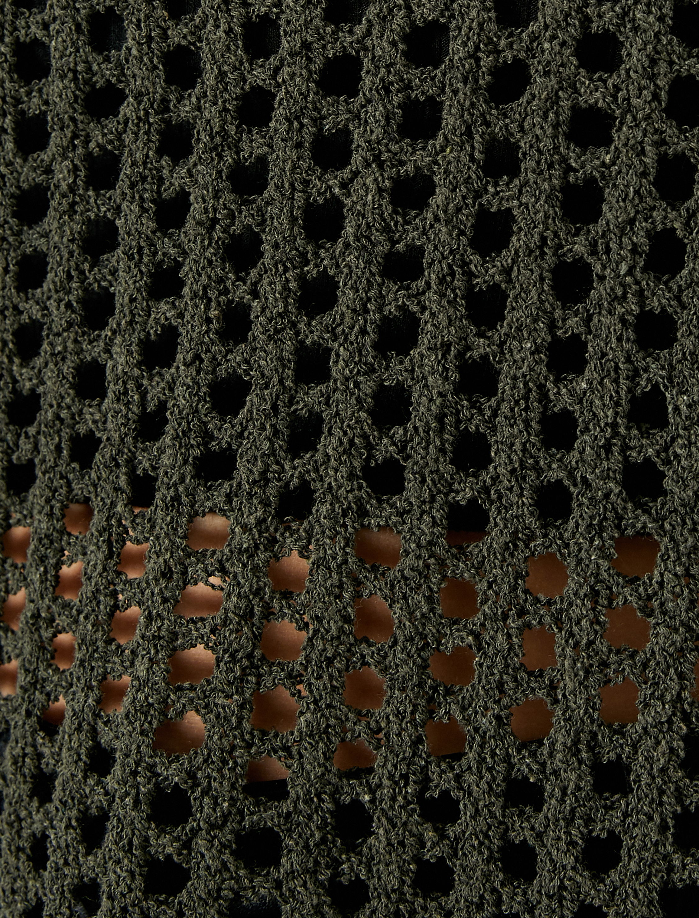   Kayık Yaka Kazak Oversize Ajurlu Örgü