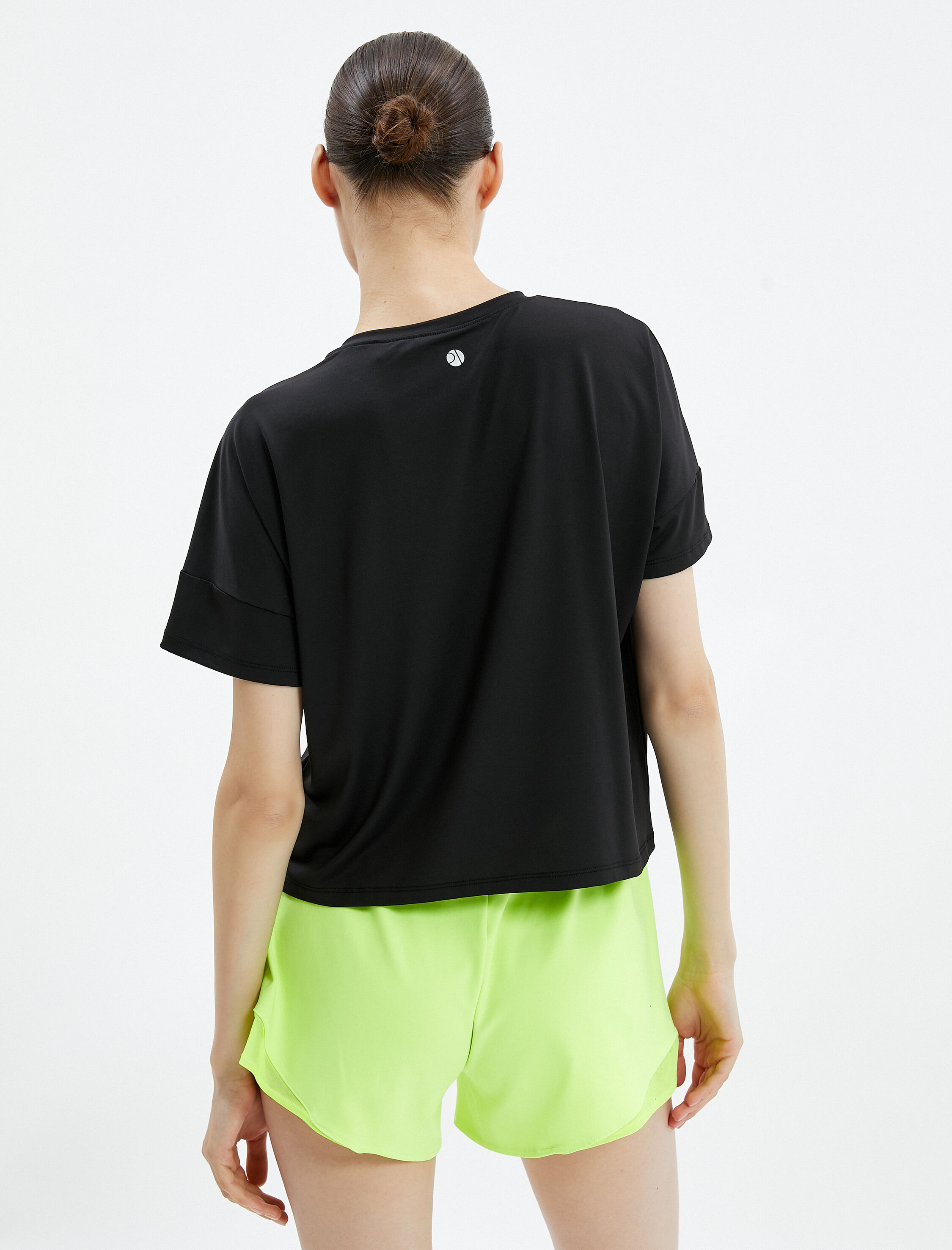   Spor Tişört Rahat Kesim Kısa Kollu Bisiklet Yaka