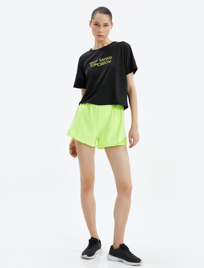  Spor Tişört Rahat Kesim Kısa Kollu Bisiklet Yaka