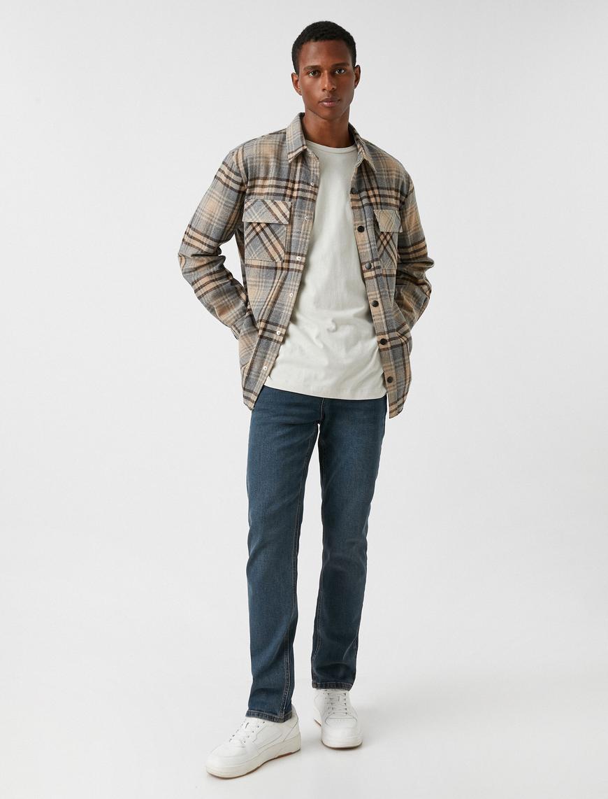   Straight Fit Boru Paça Kot Pantolon - Mark Jean