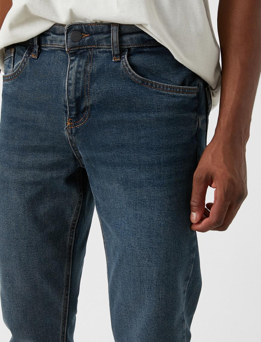   Straight Fit Boru Paça Kot Pantolon - Mark Jean