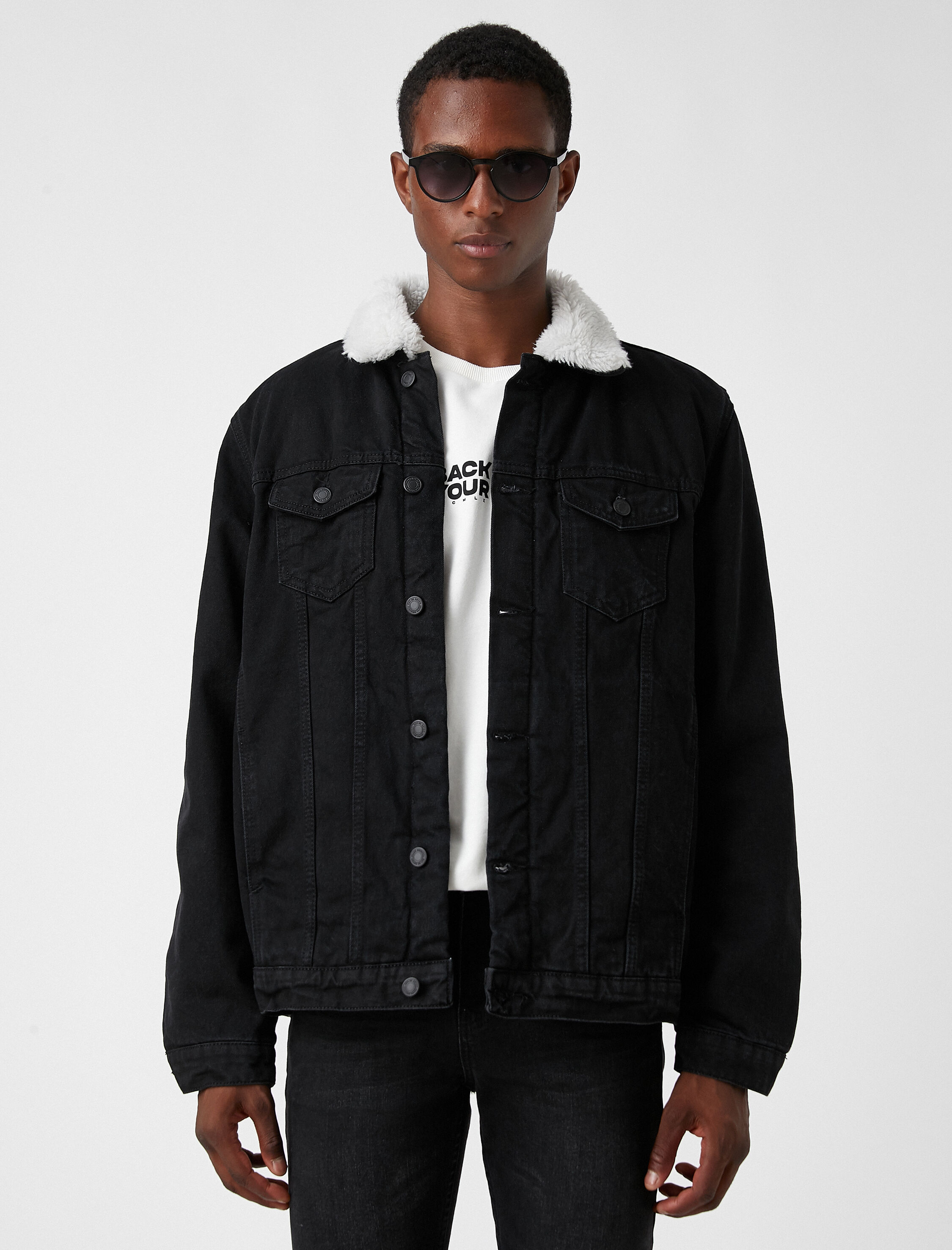 Suni Kürk Yakalı Kot Mont