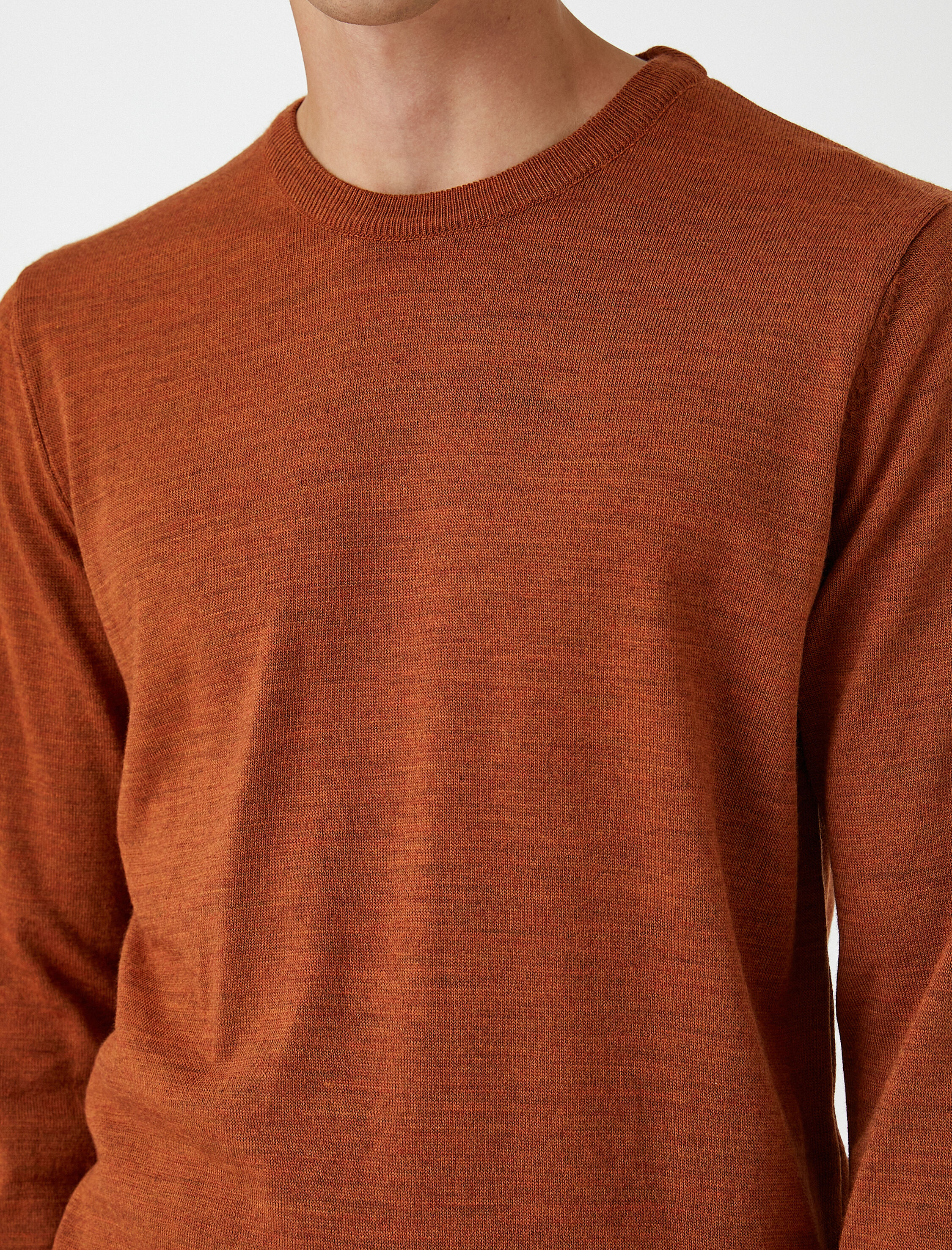   Kırçıllı Triko Kazak Bisiklet Yaka