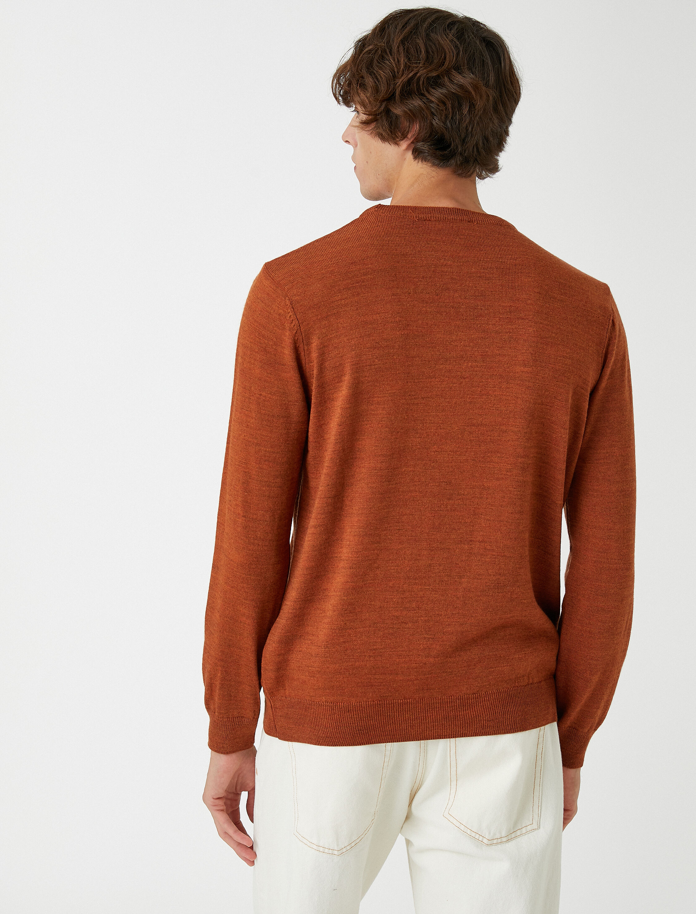   Kırçıllı Triko Kazak Bisiklet Yaka