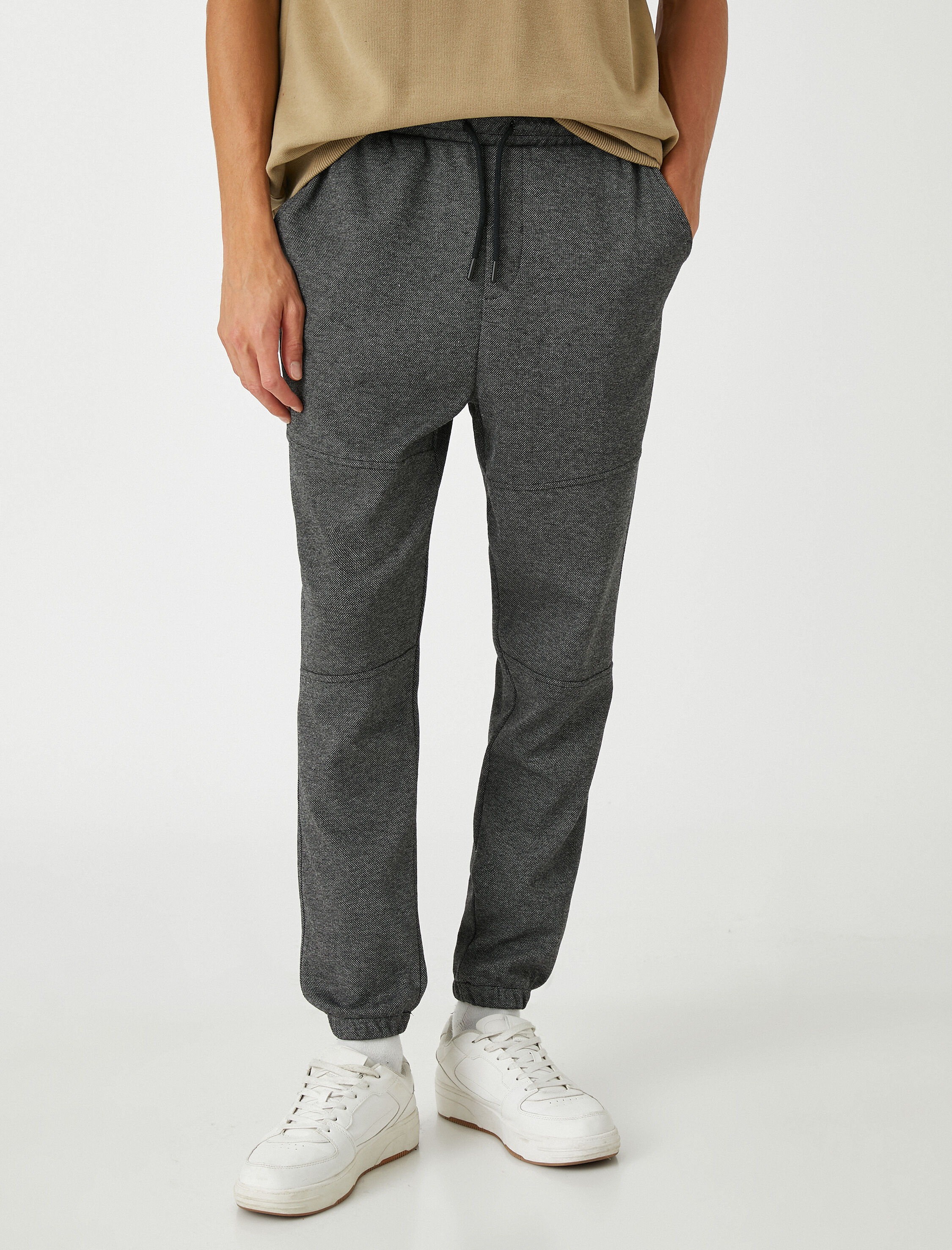 Kırçıllı Eşofman Altı Beli Bağcıklı