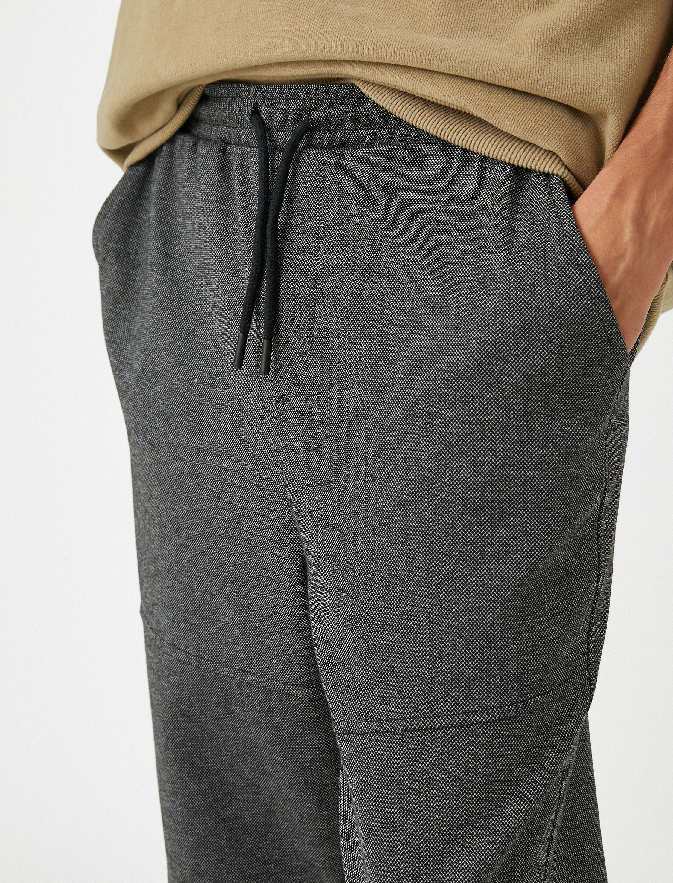 Kırçıllı Eşofman Altı Beli Bağcıklı