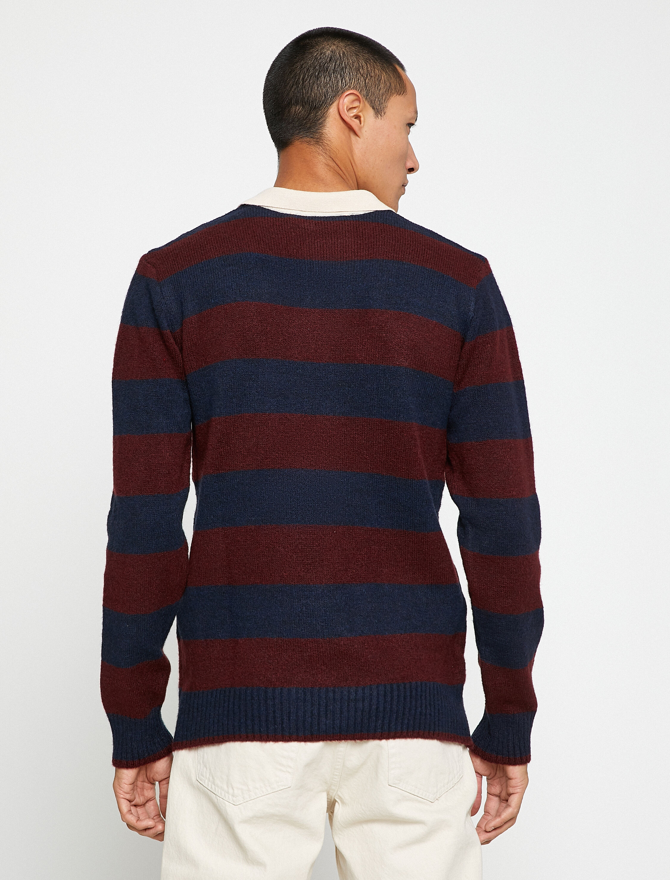   Basic Triko Kazak Polo Yaka Düğme Detaylı