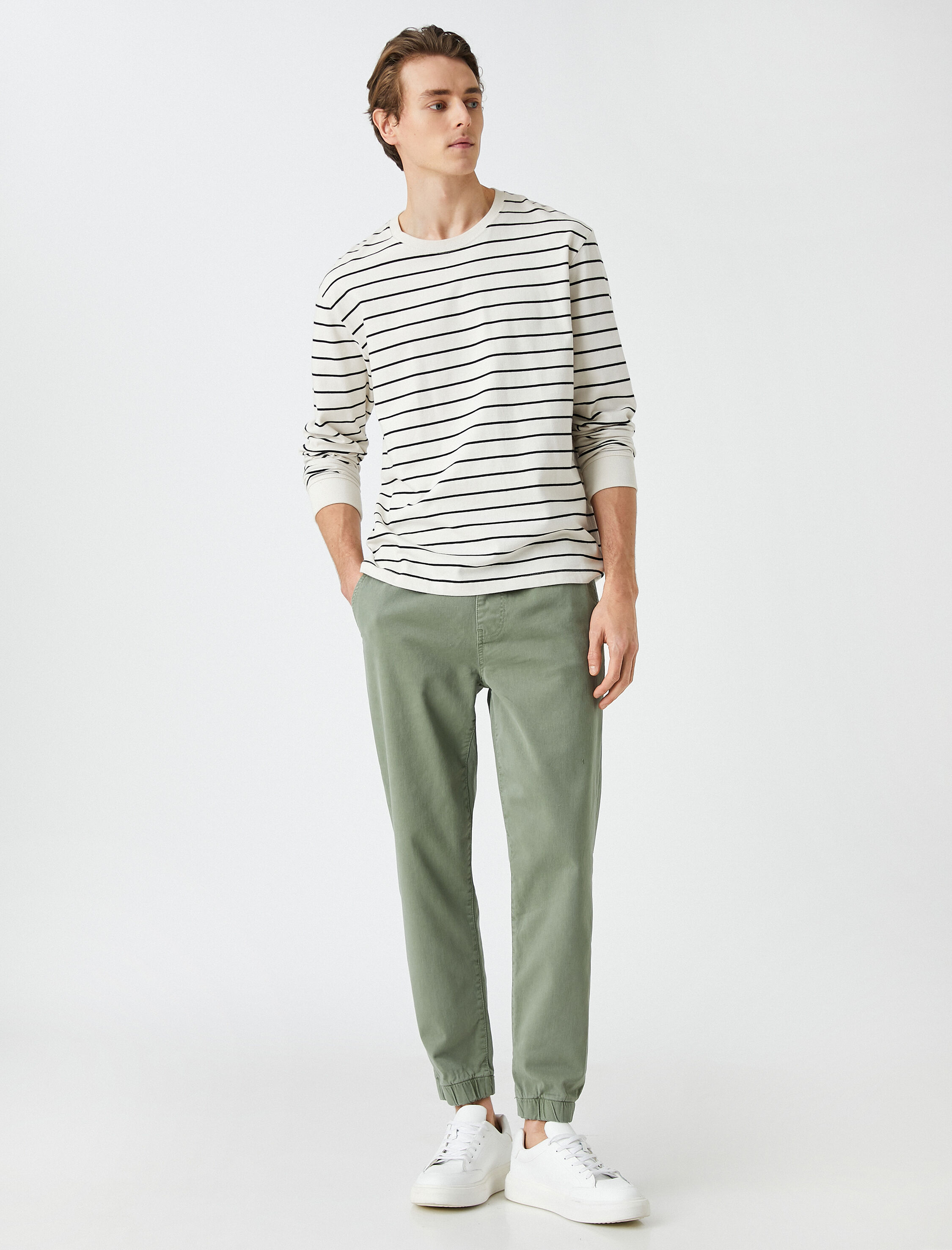   Jogger Pantolon Beli Bağcıklı Cep Detaylı