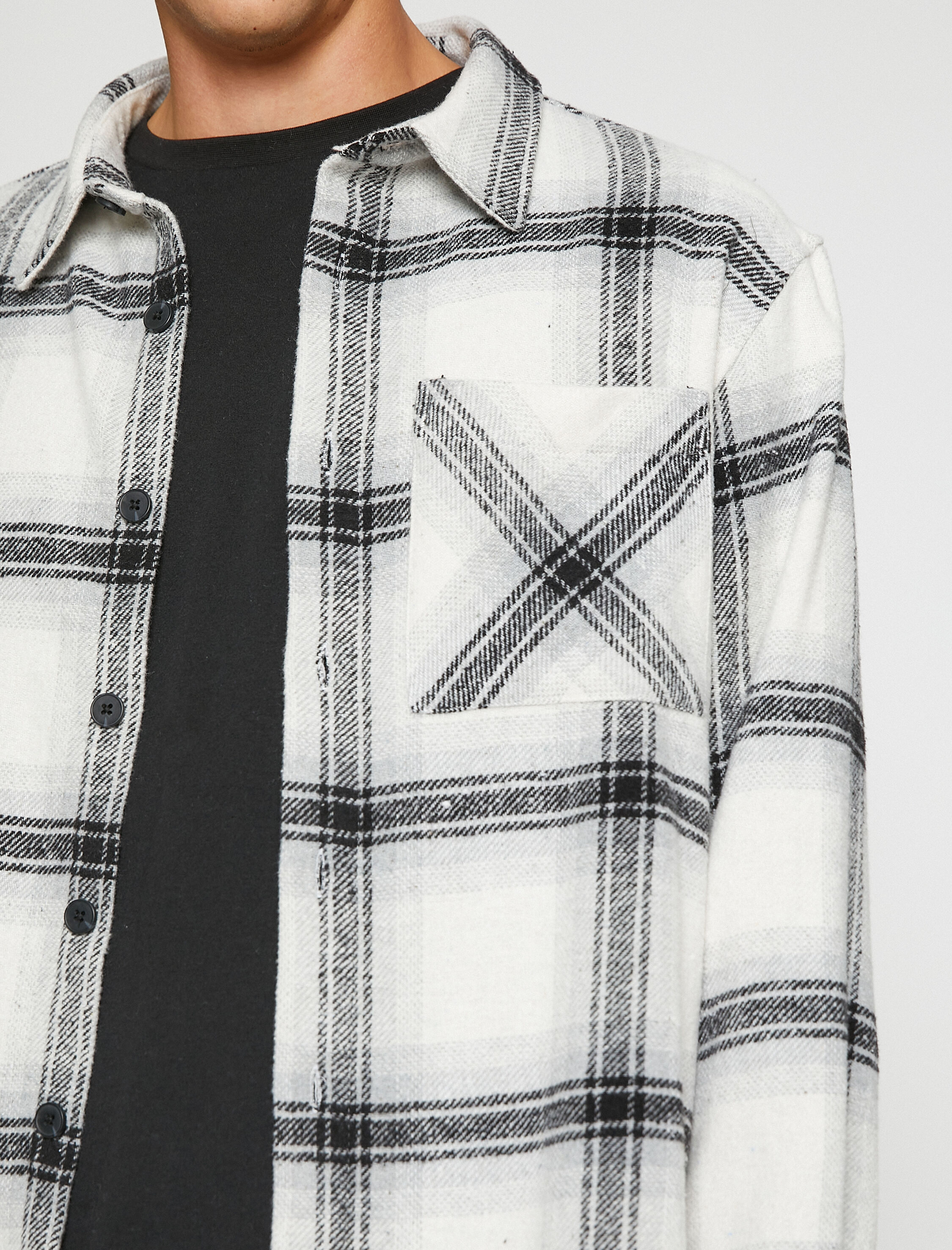   Ekoseli Oduncu Gömleği Cep Detaylı