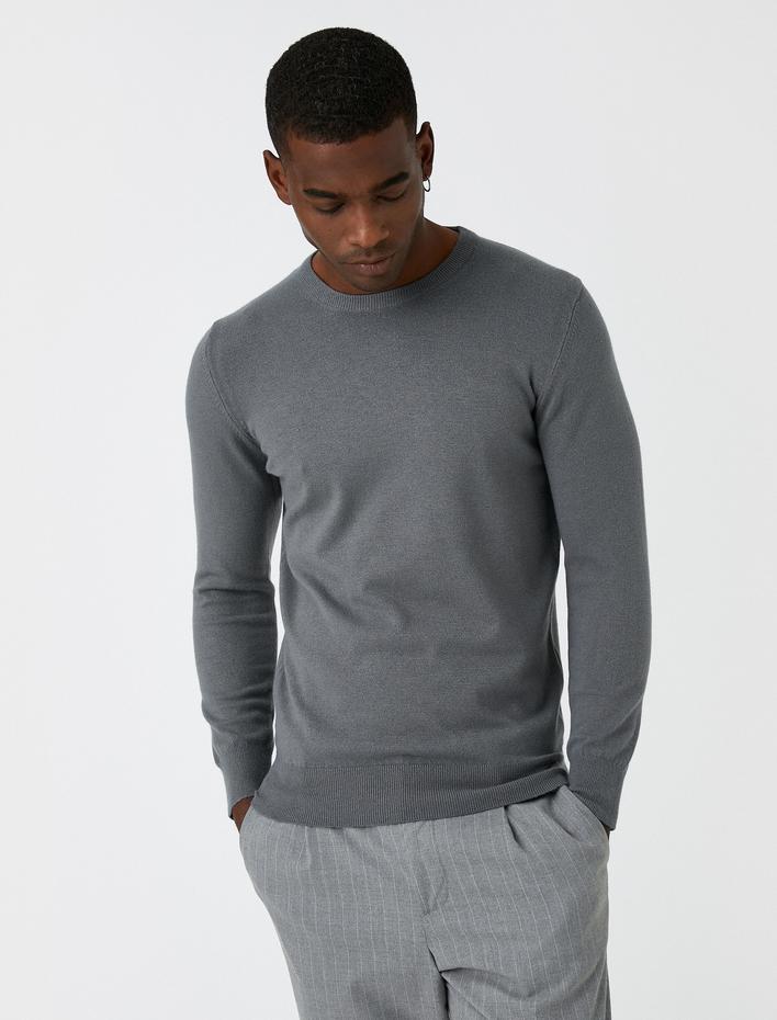  Basic Triko Kazak Bisiklet Yaka